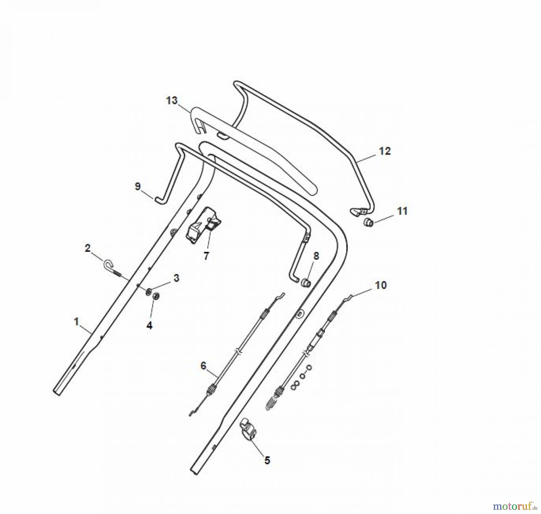  Global Garden Products GGP Rasenmäher Baujahr 2017 Benzin Mit Antrieb 2017 NTL 534 W TR 4S - W TRQ 4S Handle, Upper Part - LUX