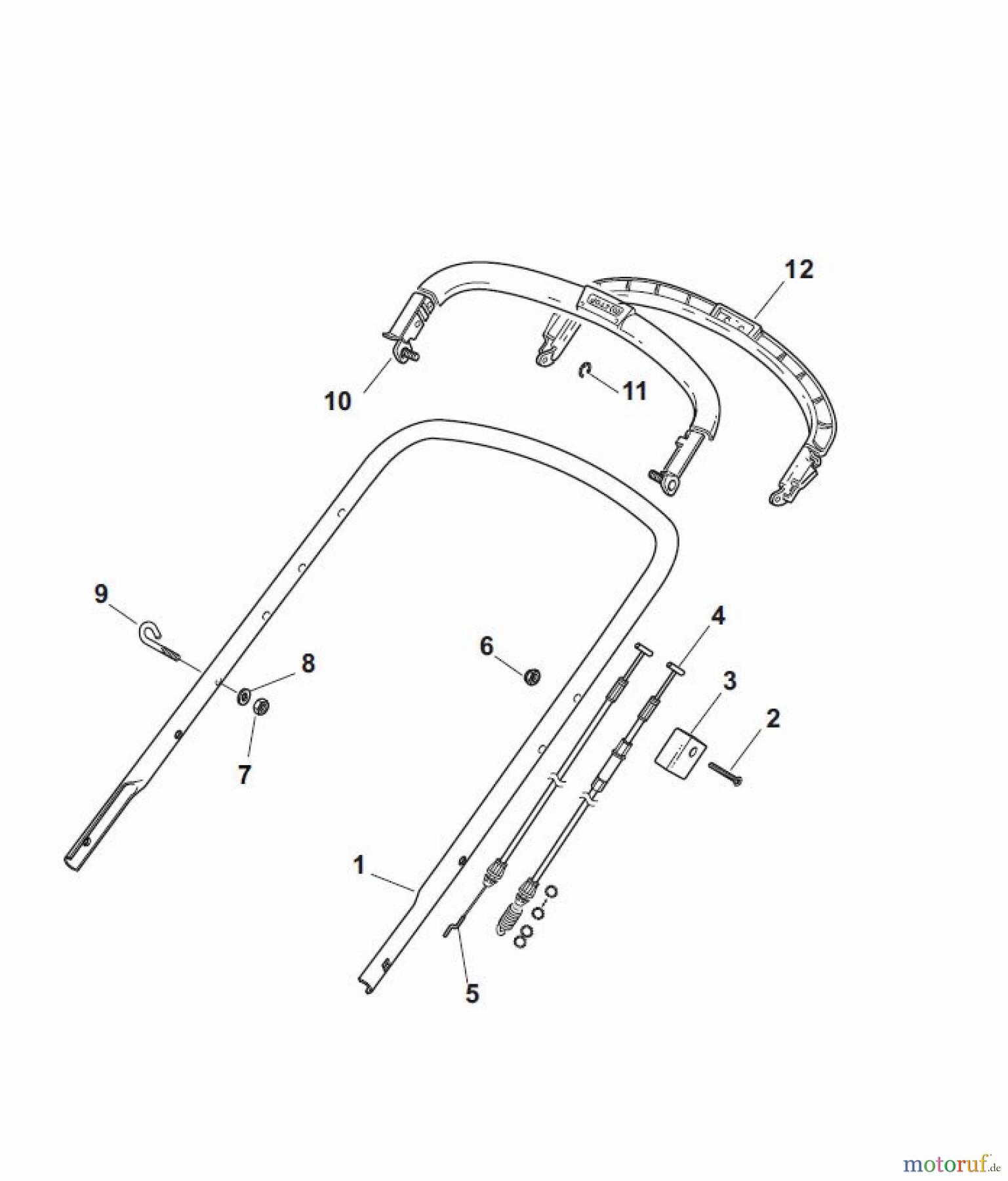  Global Garden Products GGP Rasenmäher Baujahr 2017 Benzin Mit Antrieb 2017 NTL 534 W TR 4S - W TRQ 4S Handle, Upper Part