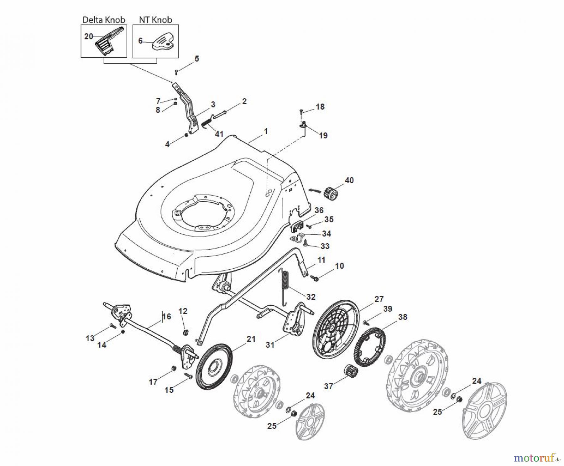  Global Garden Products GGP Rasenmäher Baujahr 2017 Benzin Mit Antrieb 2017 NTL 534 W TR/E - W TRQ/E Deck And Height Adjusting