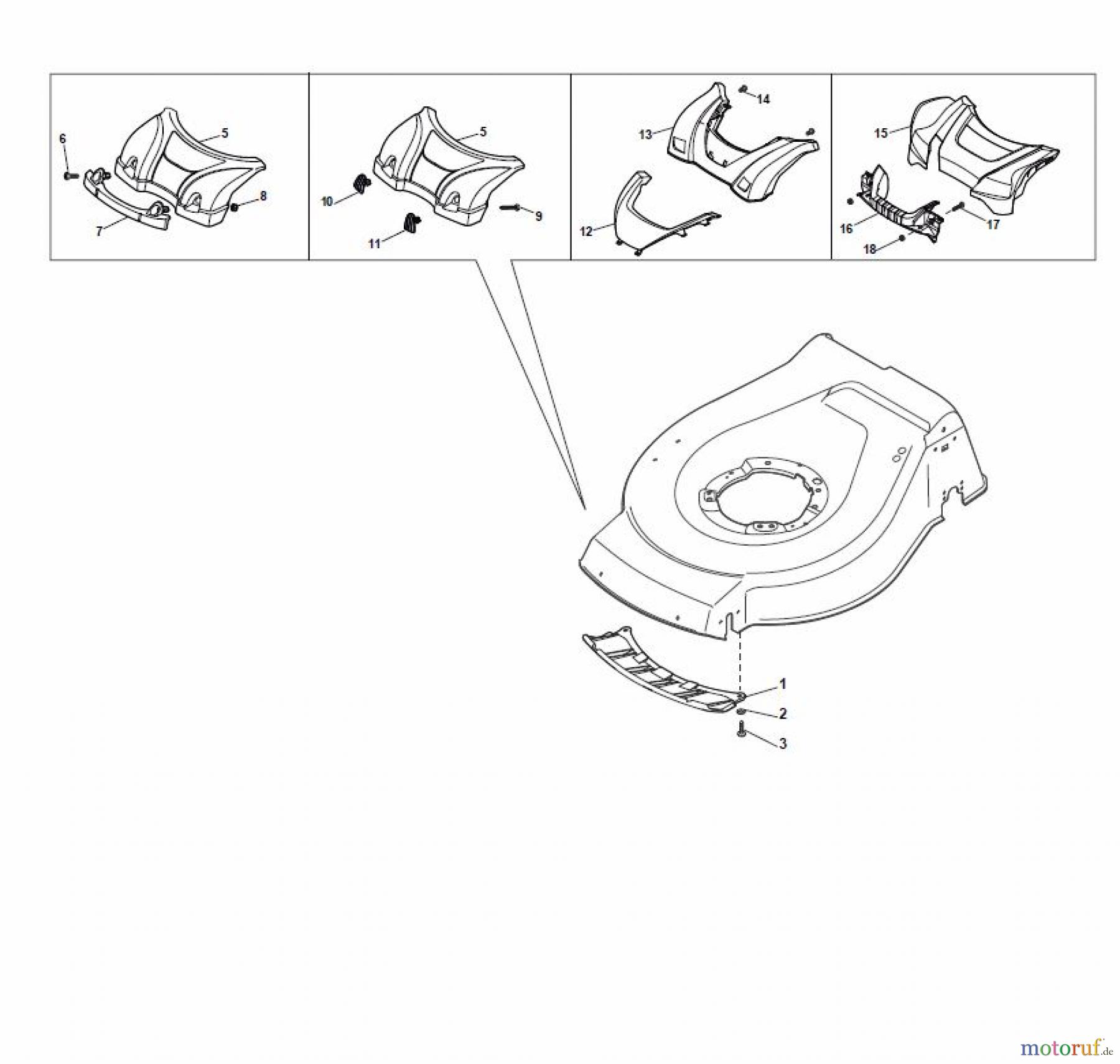 Global Garden Products GGP Rasenmäher Baujahr 2017 Benzin Mit Antrieb 2017 NTL 534 W TR/E - W TRQ/E Mask