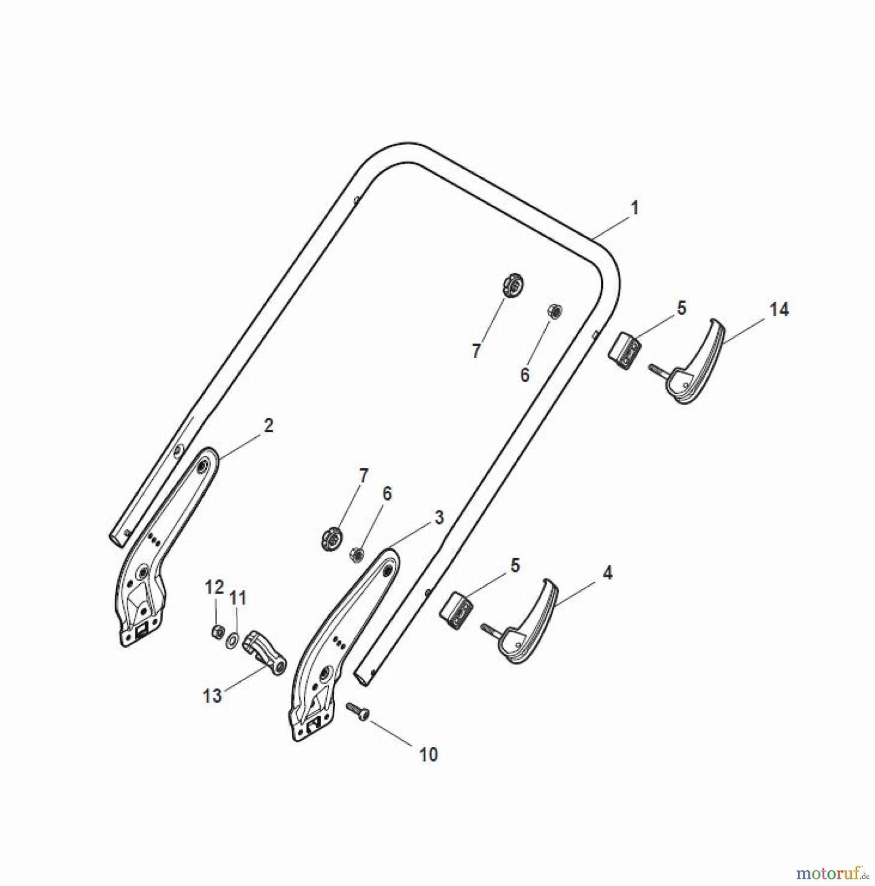  Global Garden Products GGP Rasenmäher Baujahr 2017 Benzin Mit Antrieb 2017 NTL 534 W TR/E - W TRQ/E Handle, Lower Part - LUX