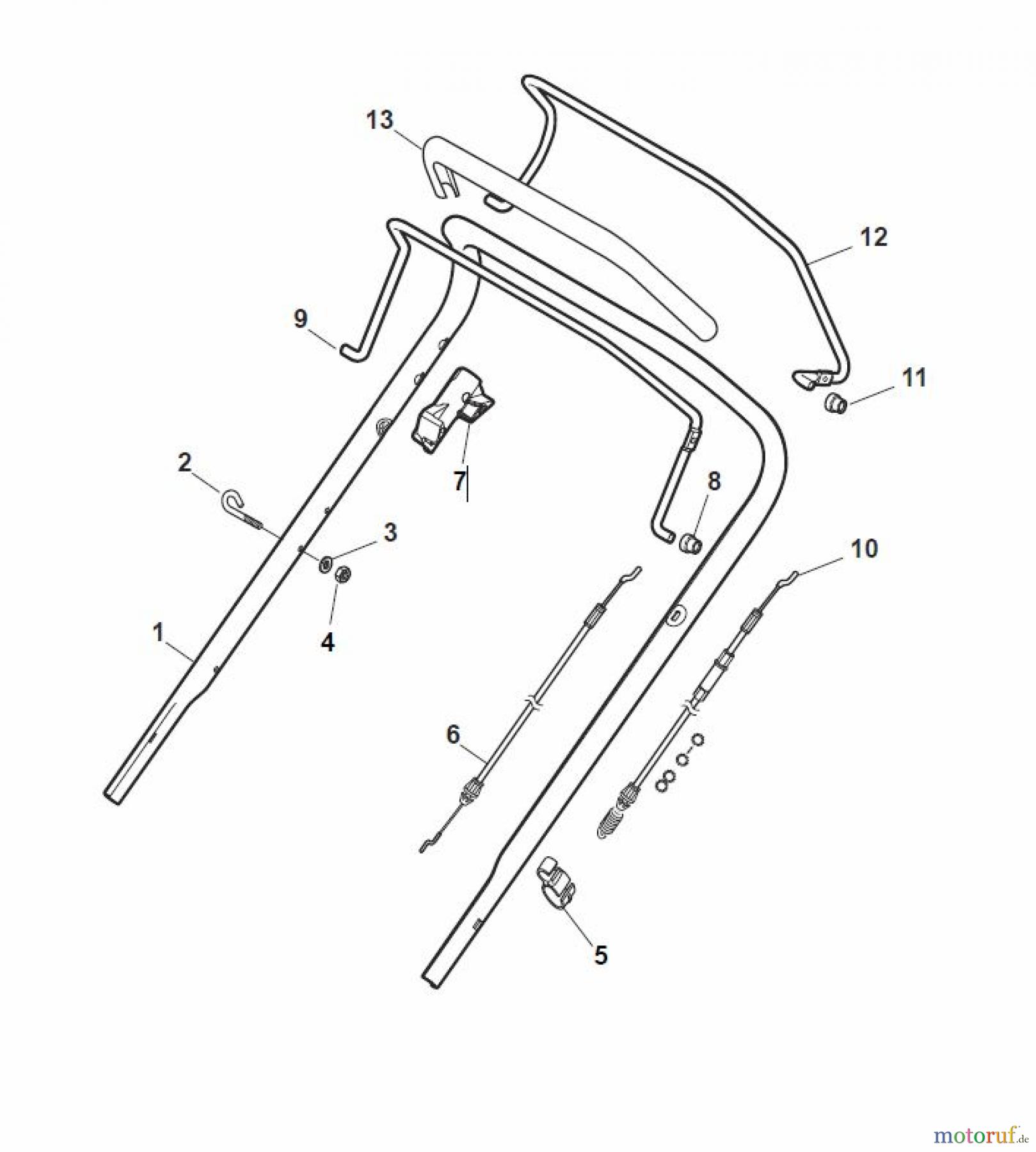  Global Garden Products GGP Rasenmäher Baujahr 2017 Benzin Mit Antrieb 2017 NTL 534 W TR/E - W TRQ/E Handle, Upper Part - LUX