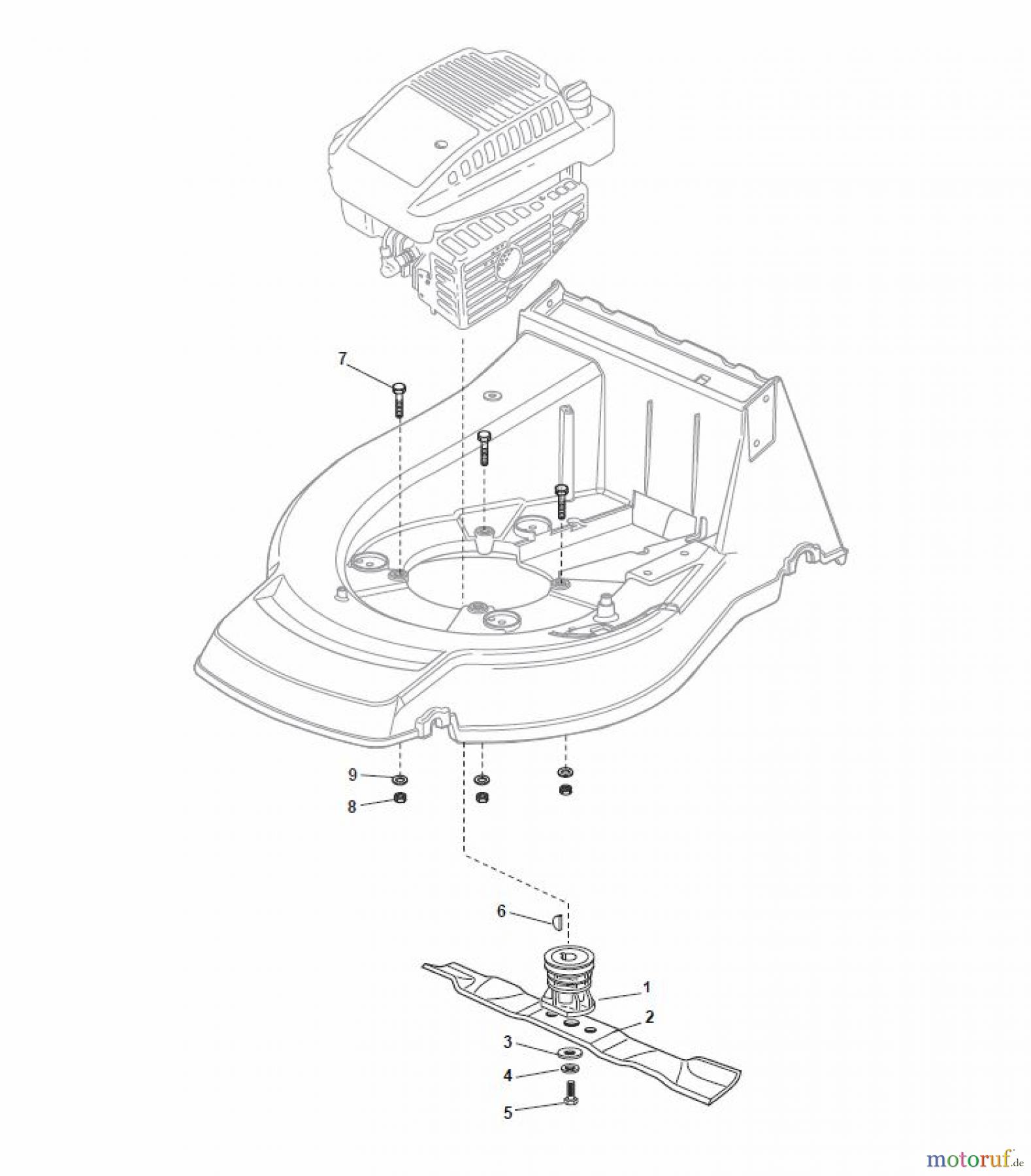 Global Garden Products GGP Rasenmäher Baujahr 2017 Benzin Mit Antrieb 2017 PAN 504 TR 4S Blade and Hub
