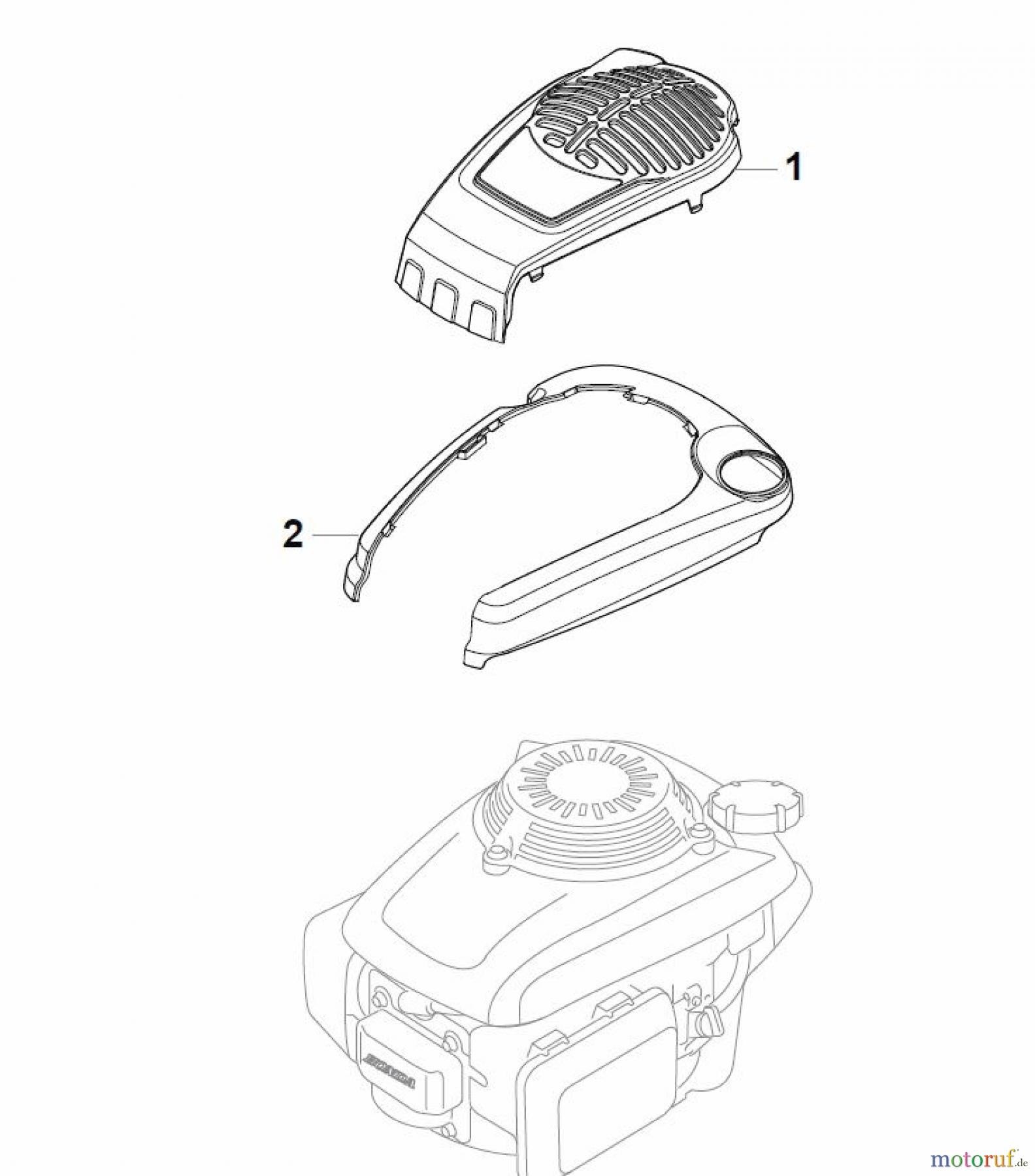 Global Garden Products GGP Rasenmäher Baujahr 2017 Benzin Mit Antrieb 2017 PAN 504 TR Honda Engine Cover