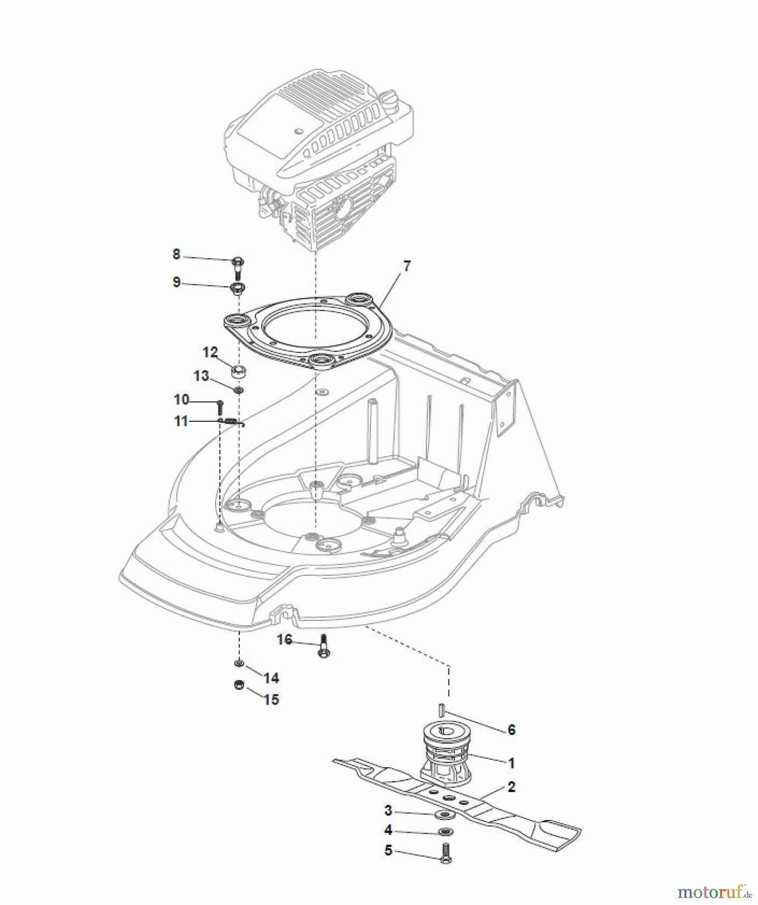  Global Garden Products GGP Rasenmäher Baujahr 2017 Benzin Mit Antrieb 2017 PAN 504 TR Blade and Hub with AVS