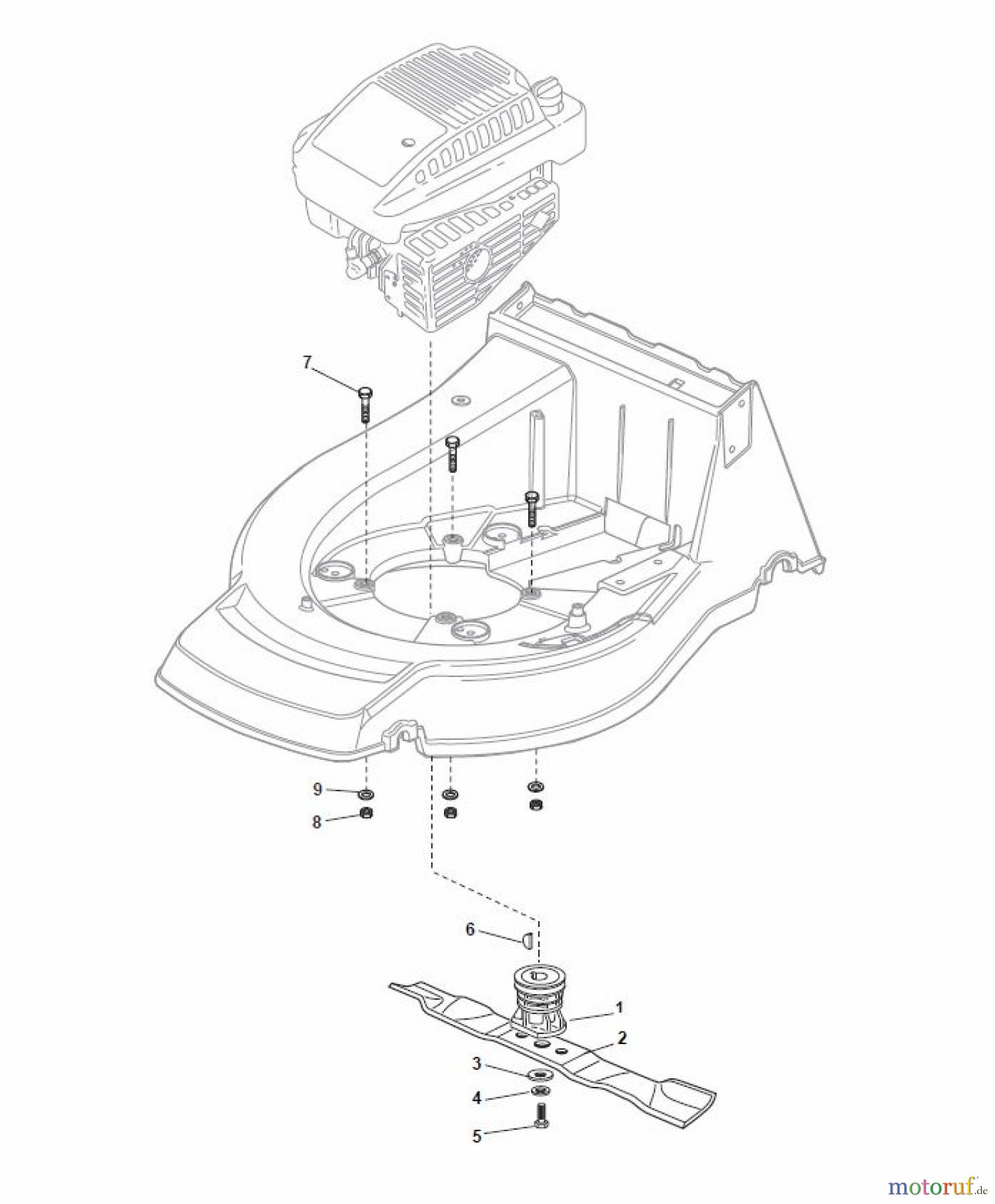  Global Garden Products GGP Rasenmäher Baujahr 2017 Benzin Mit Antrieb 2017 PAN 504 TR Blade and Hub