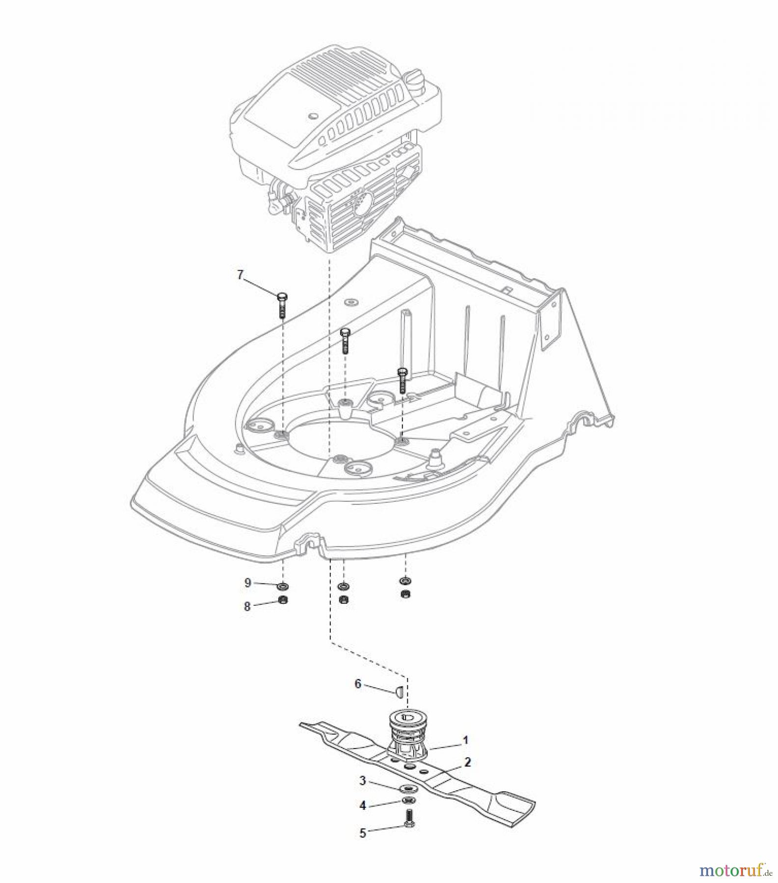 Global Garden Products GGP Rasenmäher Baujahr 2017 Benzin Mit Antrieb 2017 PAN 504 TR/E Blade and Hub