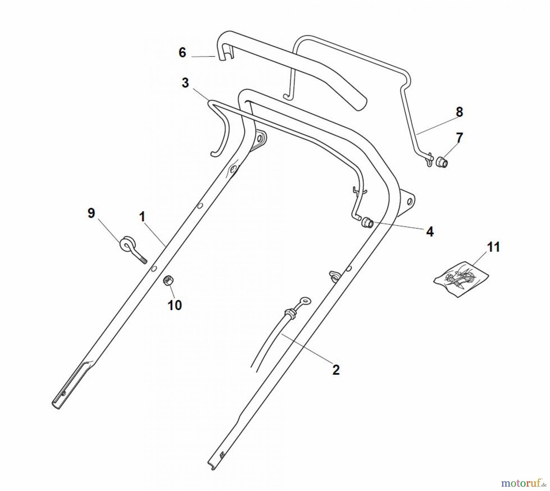 Global Garden Products GGP Rasenmäher Baujahr 2017 Benzin Mit Antrieb 2017 T 484 TR Handle, Upper Part