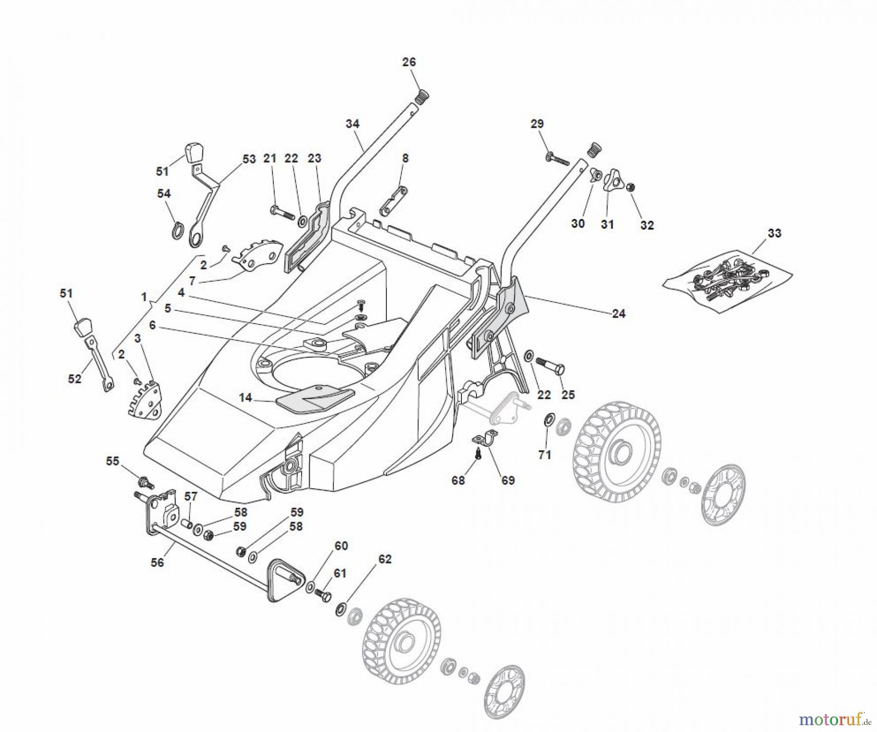 Global Garden Products GGP Rasenmäher Baujahr 2017 Benzin Mit Antrieb 2017 T 484 TR/E Deck And Height Adjusting