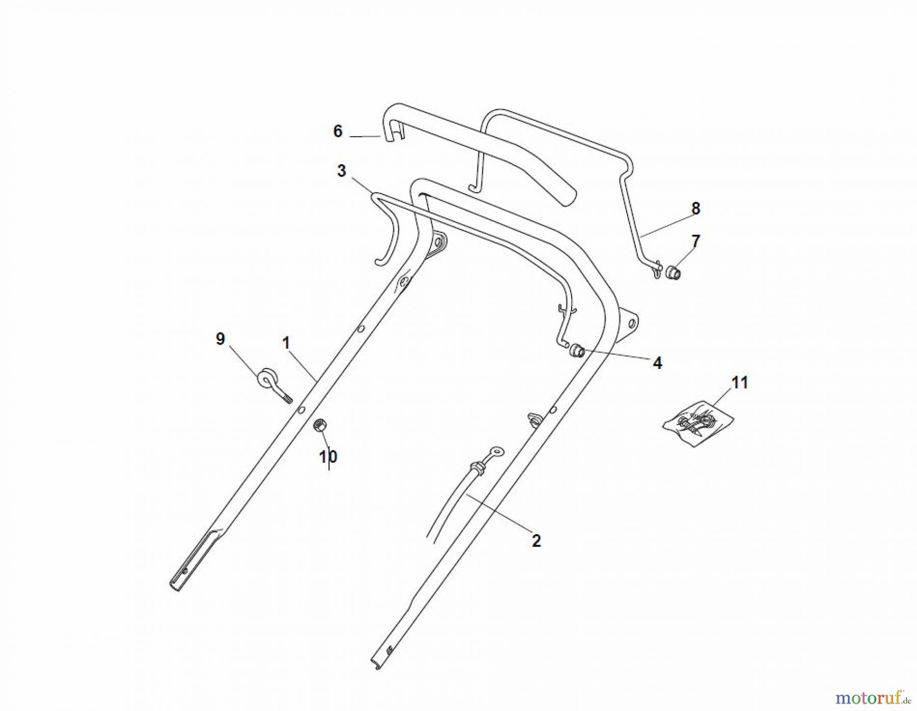 Global Garden Products GGP Rasenmäher Baujahr 2017 Benzin Mit Antrieb 2017 T 484 TR/E Handle, Upper Part