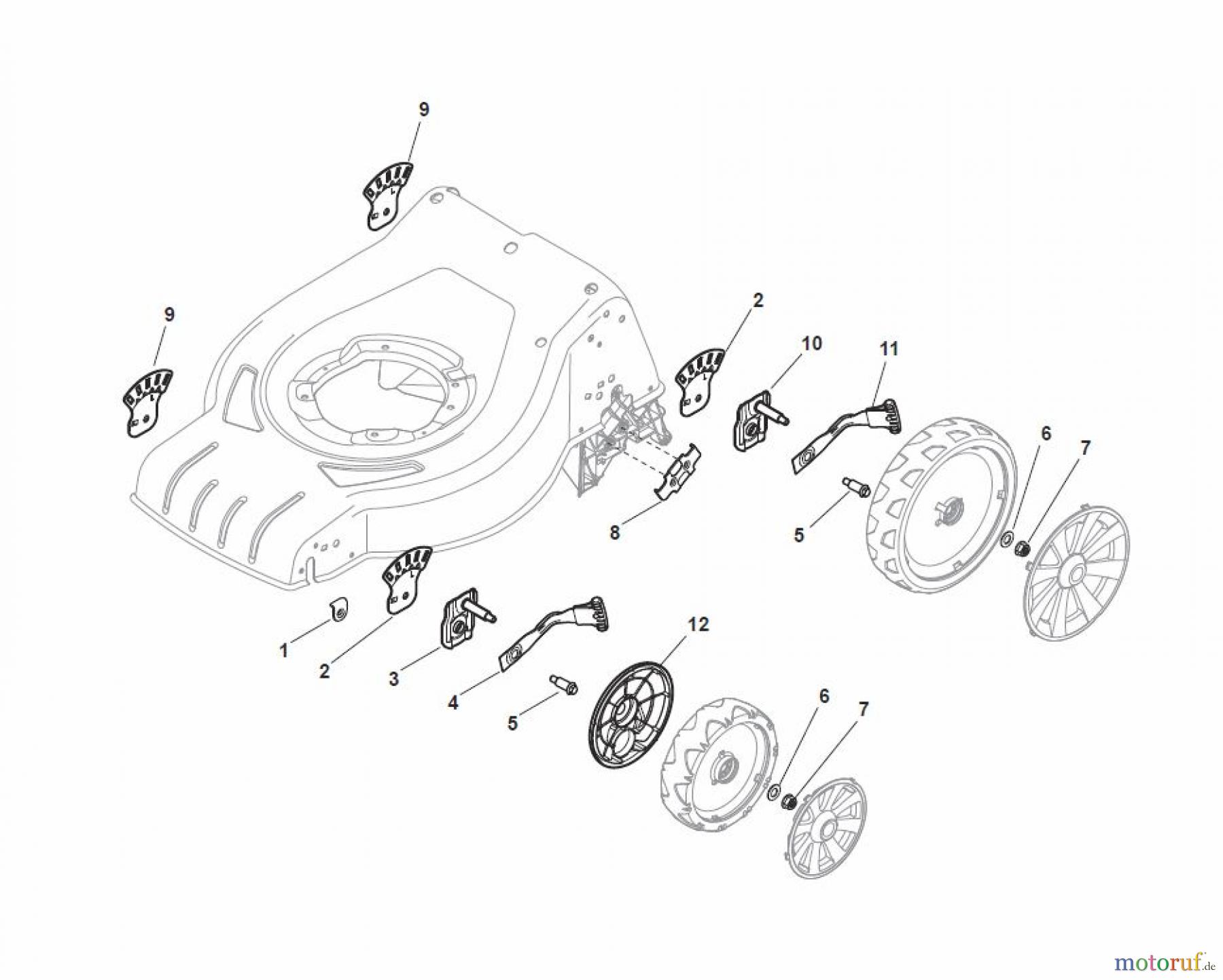 Global Garden Products GGP Rasenmäher Baujahr 2017 Benzin Ohne Antrieb 2017 CR-CS 434 W Height Adjusting