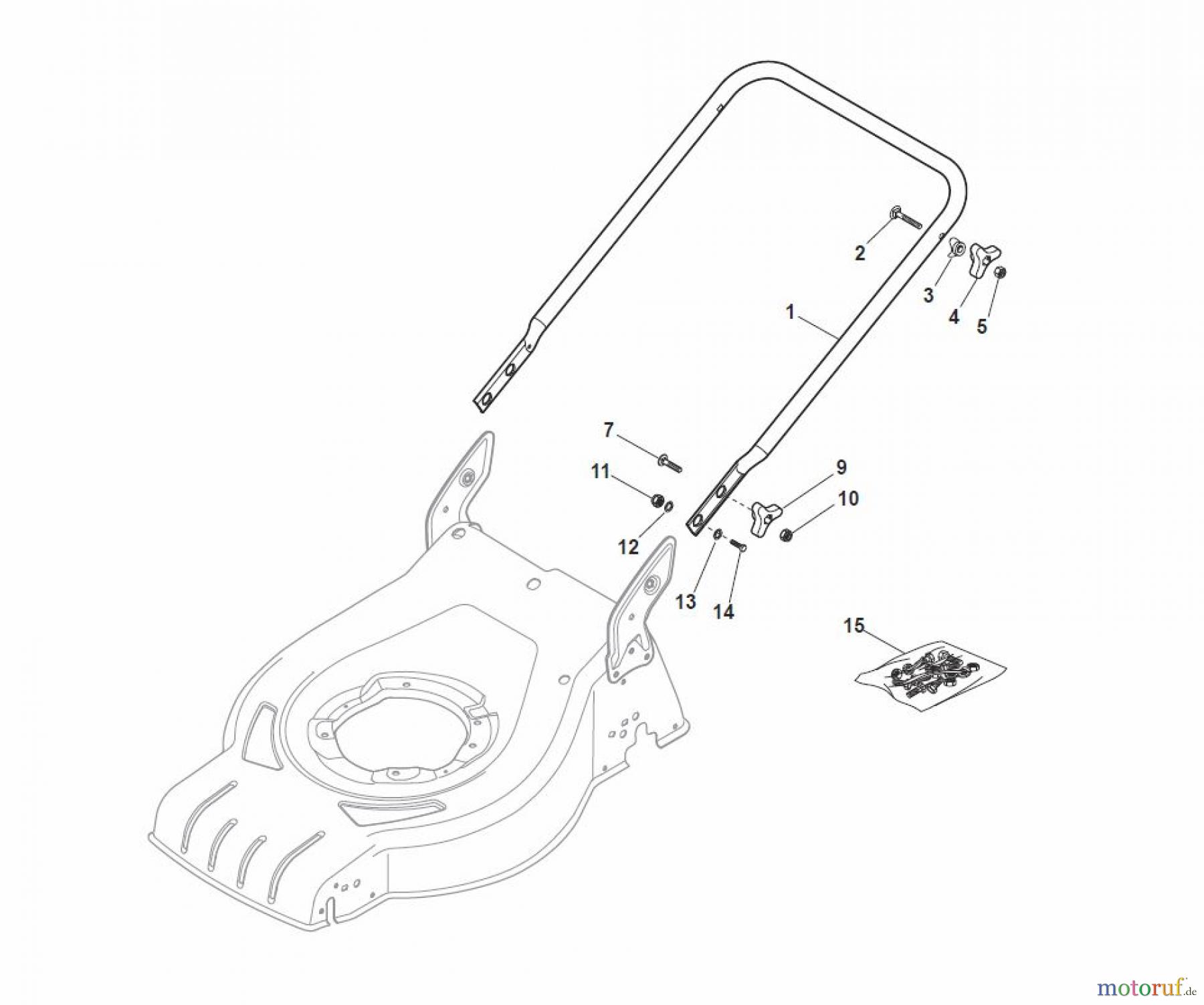 Global Garden Products GGP Rasenmäher Baujahr 2017 Benzin Ohne Antrieb 2017 CR-CS 484 - CR-CS 484 Q Handle, Lower Part