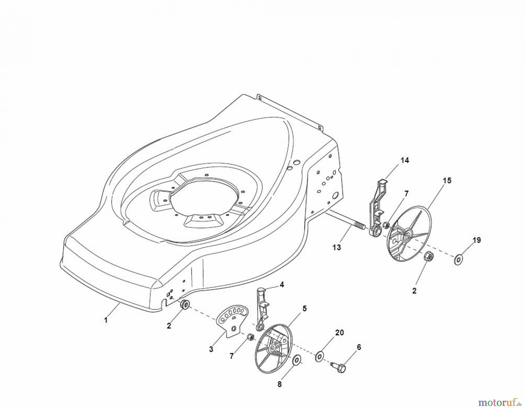Global Garden Products GGP Rasenmäher Baujahr 2017 Benzin Ohne Antrieb 2017 ES 414 Deck And Height Adjusting