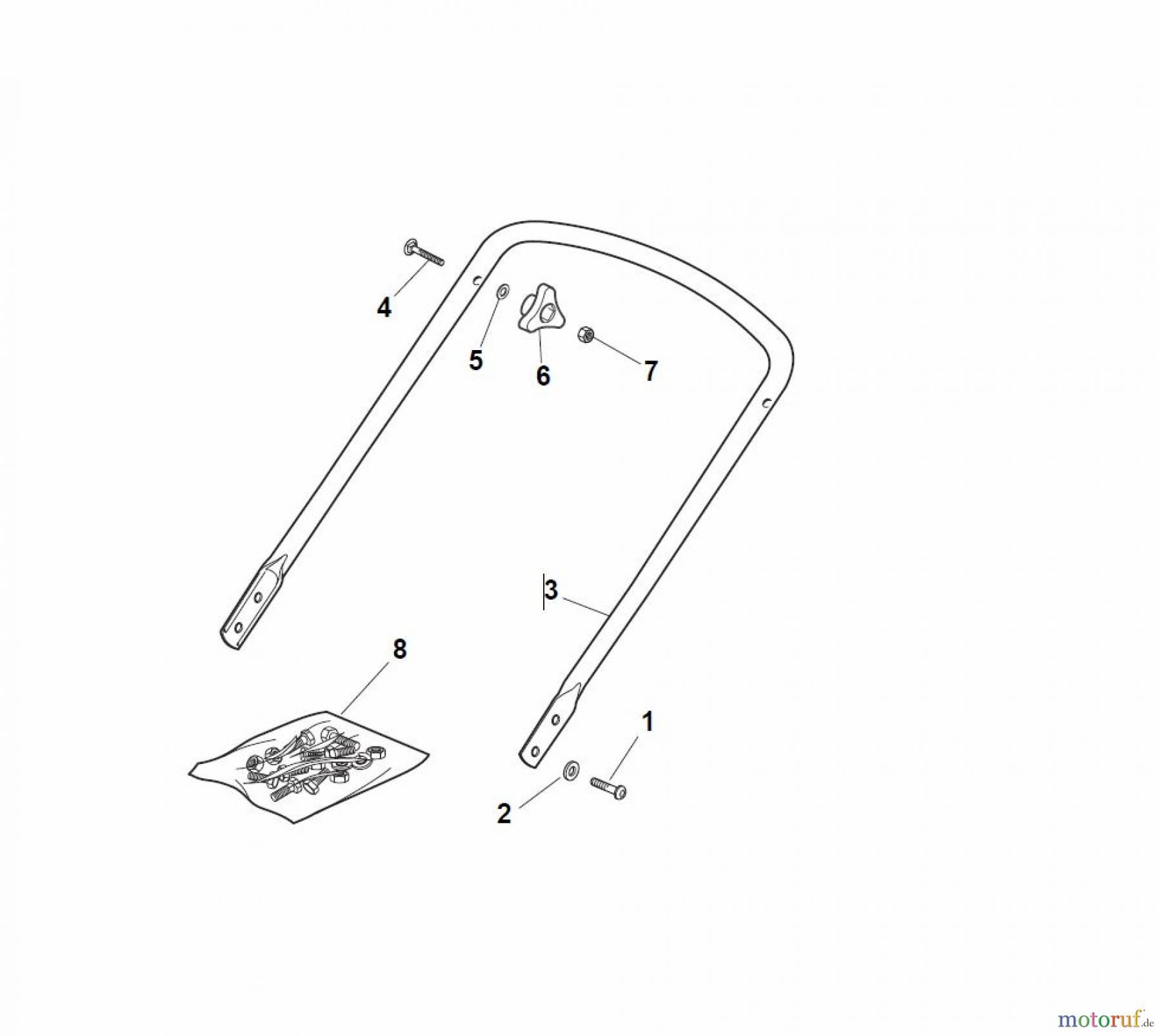 Global Garden Products GGP Rasenmäher Baujahr 2017 Benzin Ohne Antrieb 2017 ES 414 Handle, Lower Part