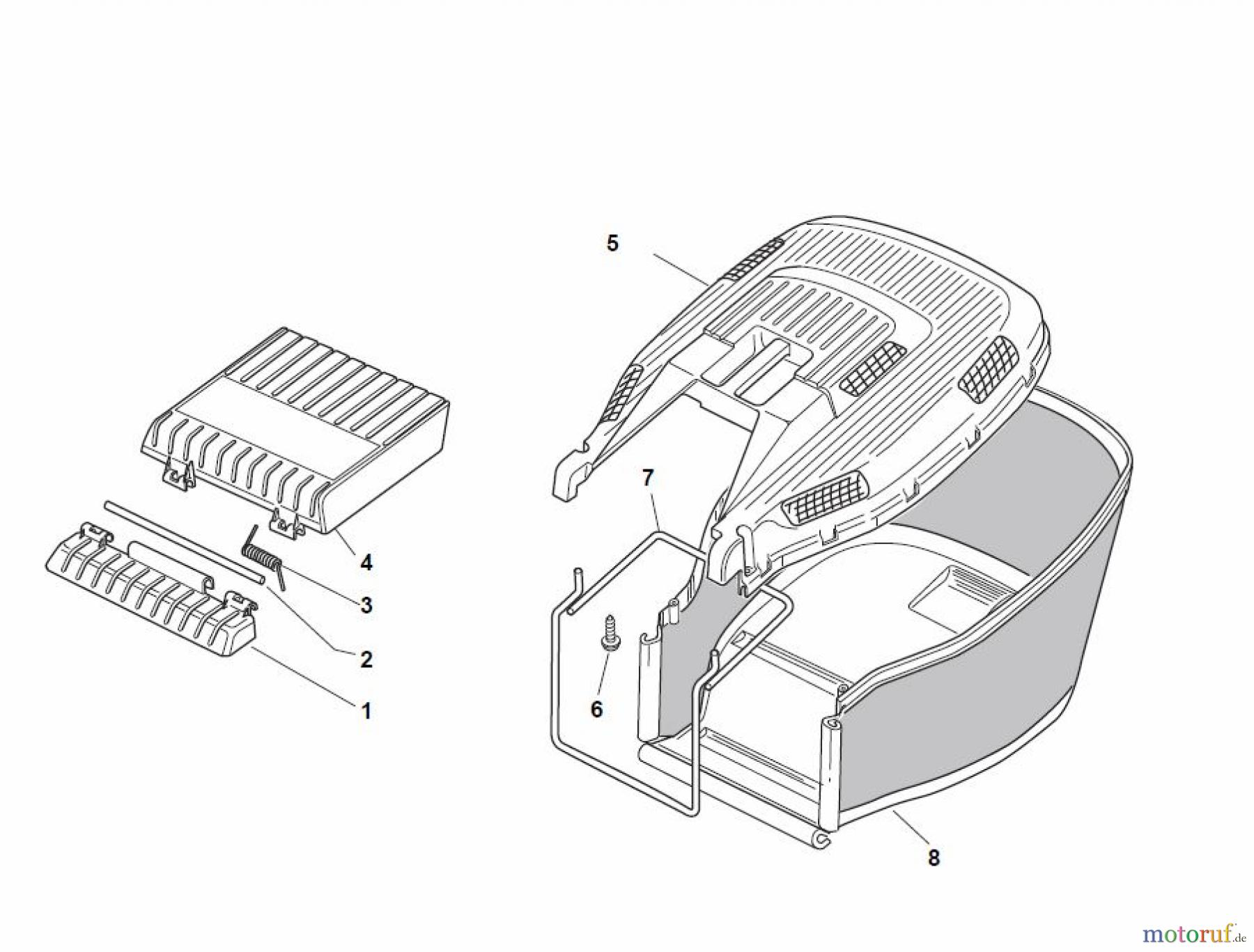  Global Garden Products GGP Rasenmäher Baujahr 2017 Benzin Ohne Antrieb 2017 ES 414 Grass-Catcher