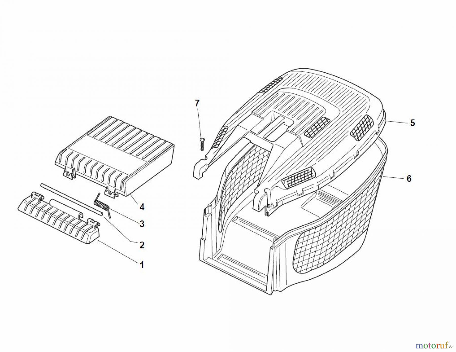  Global Garden Products GGP Rasenmäher Baujahr 2017 Benzin Ohne Antrieb 2017 ES 414 Grass-Catcher