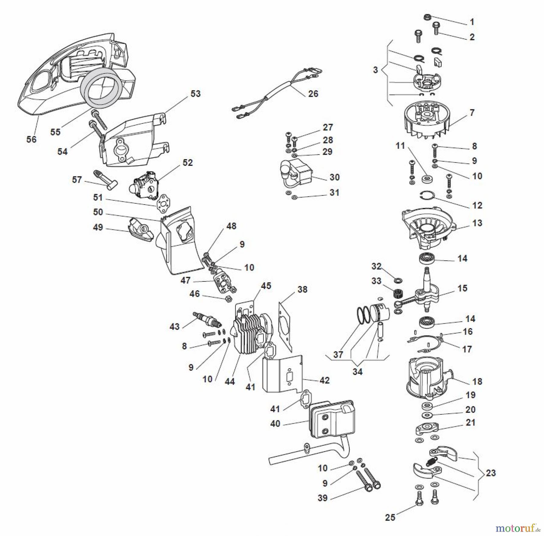  Global Garden Products GGP Heckenscheren Benzin 2017 H 60 Engine