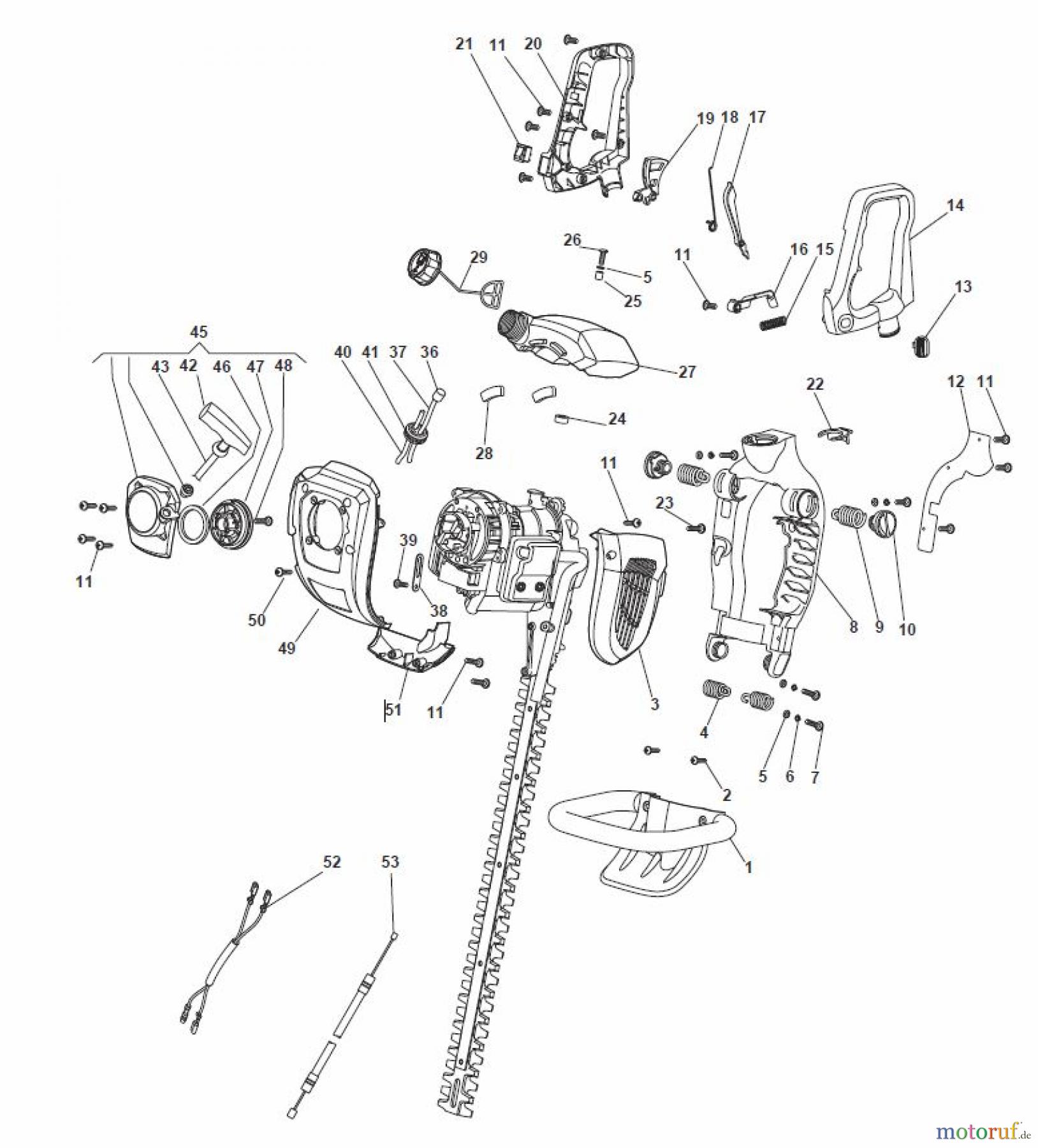 Global Garden Products GGP Heckenscheren Benzin 2017 HTJ 550 Engine