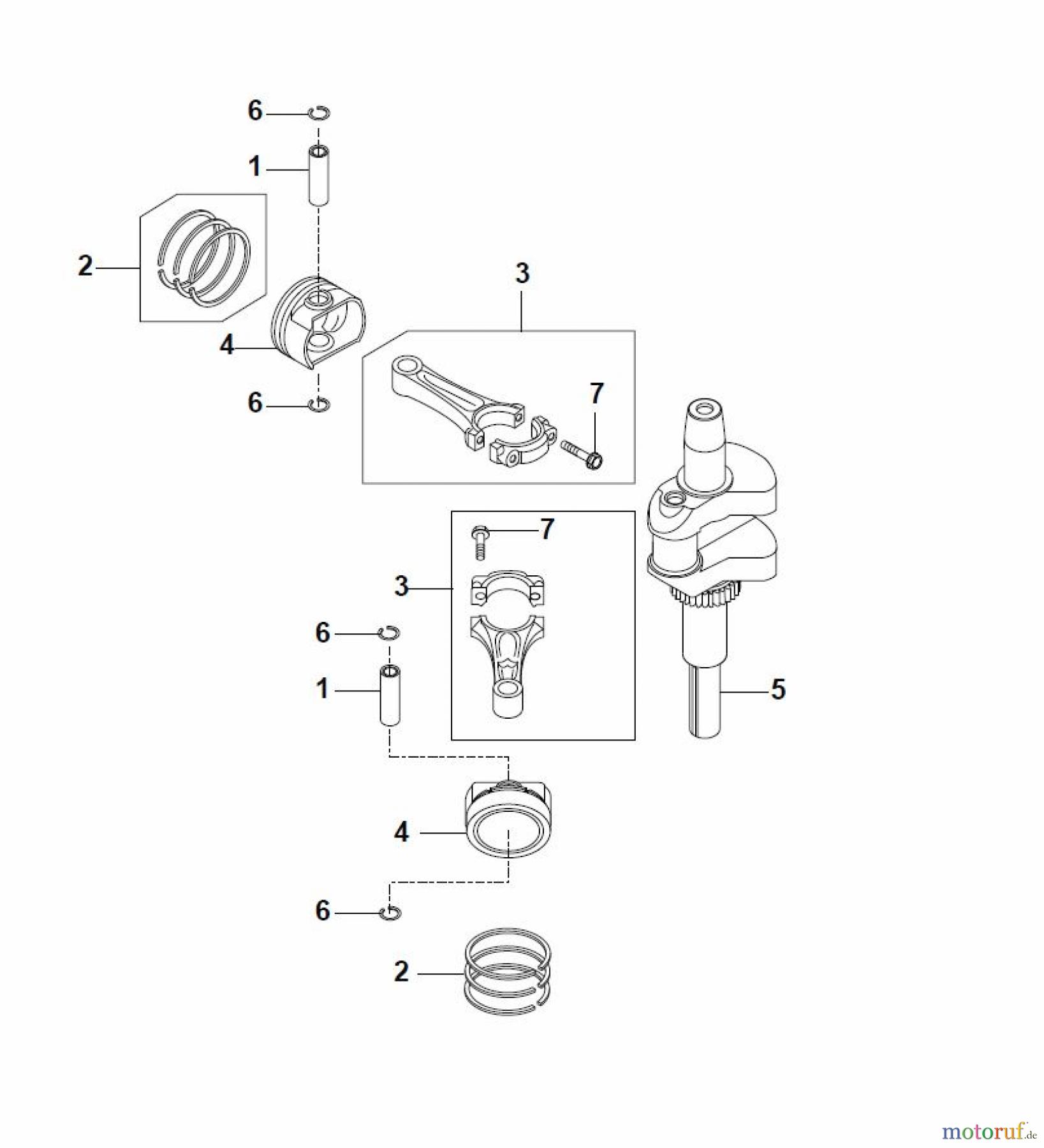 Global Garden Products GGP Motoren 2017 FS481V-AS58 Kawasaki Piston/Crankshaft