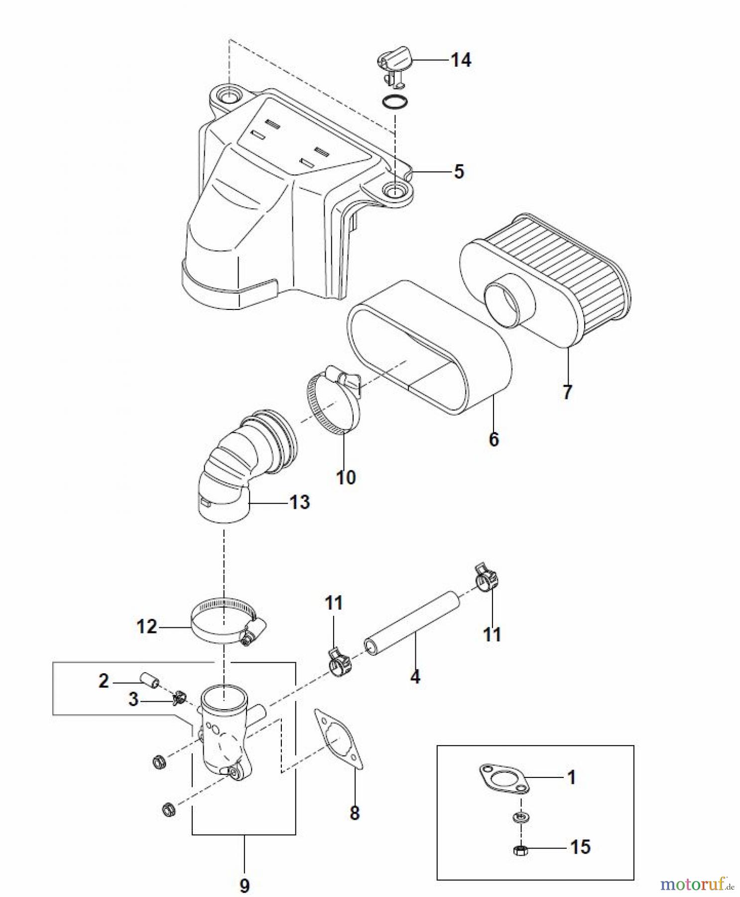 Global Garden Products GGP Motoren 2017 FS481V-AS58 Kawasaki Air Filter/Muffler