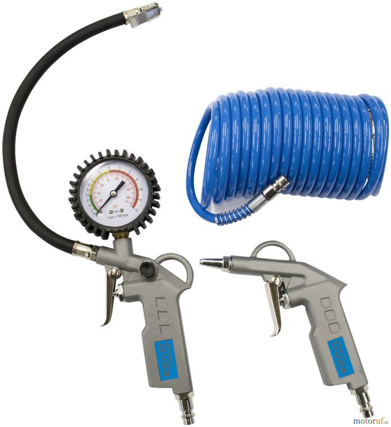 Güde Drucklufttechnik Druckluft Zubehör Sets DRUCKLUFT-SET 3 TLG. ( METALL ) - 84091