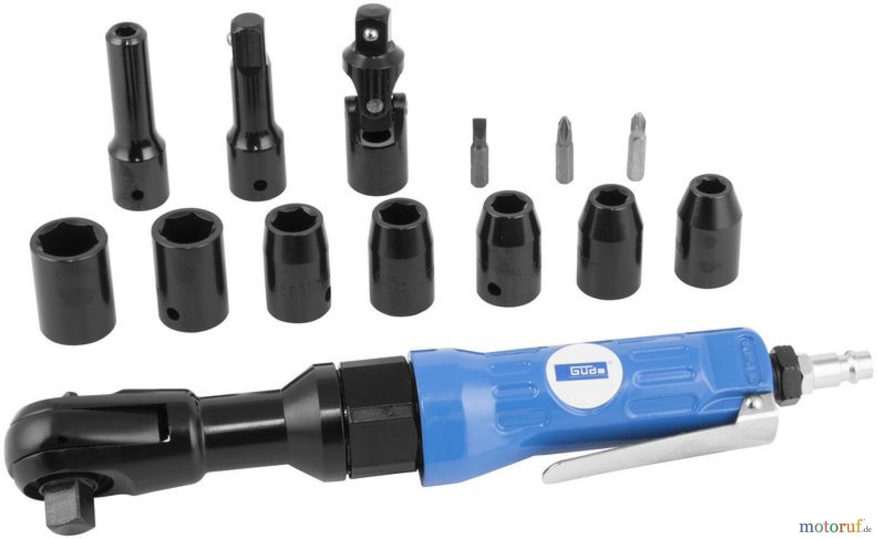  Güde Drucklufttechnik Druckluftwerkzeuge Sets DRUCKLUFT-RATSCHEN-KIT 1/2