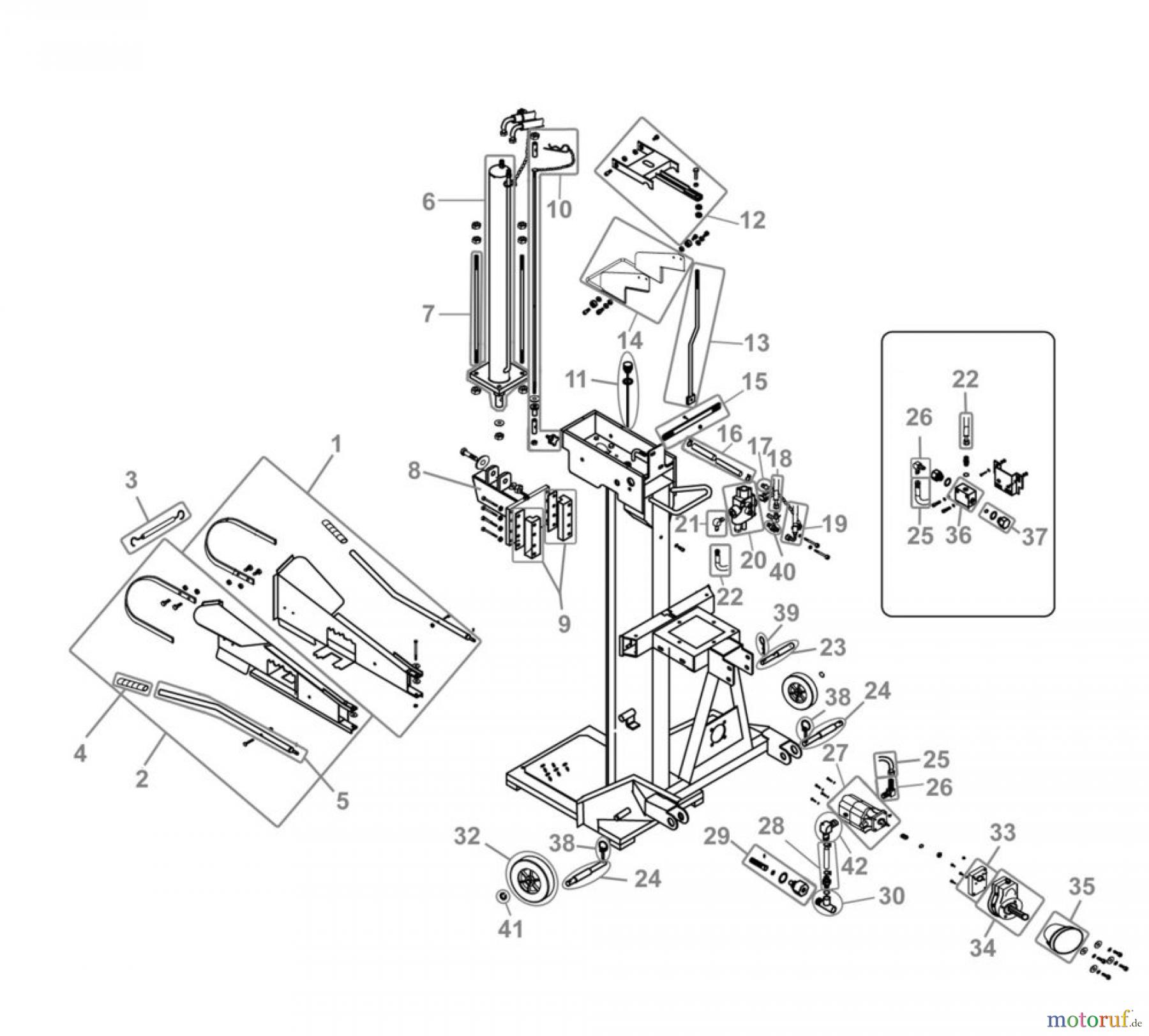 Güde Brennholzbearbeitung Holzspalter über 10 t Spaltdruck HOLZSPALTER DHH 1100/15 TZ - 02050 FSL02050-01