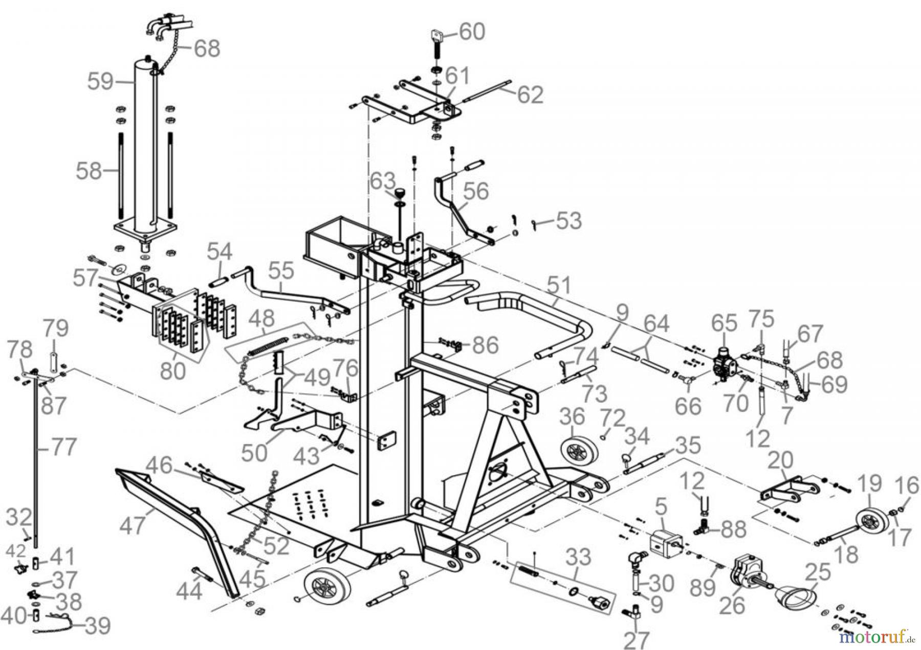 Güde Brennholzbearbeitung Holzspalter über 10 t Spaltdruck HOLZSPALTER GHS 1000/11TZ - 02057 FSL02057-01