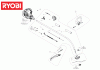Ryobi Benzin RLT26C 26 cm³ 2-Takt Motortrimmer 4000444382 Ersatzteile Seite 1