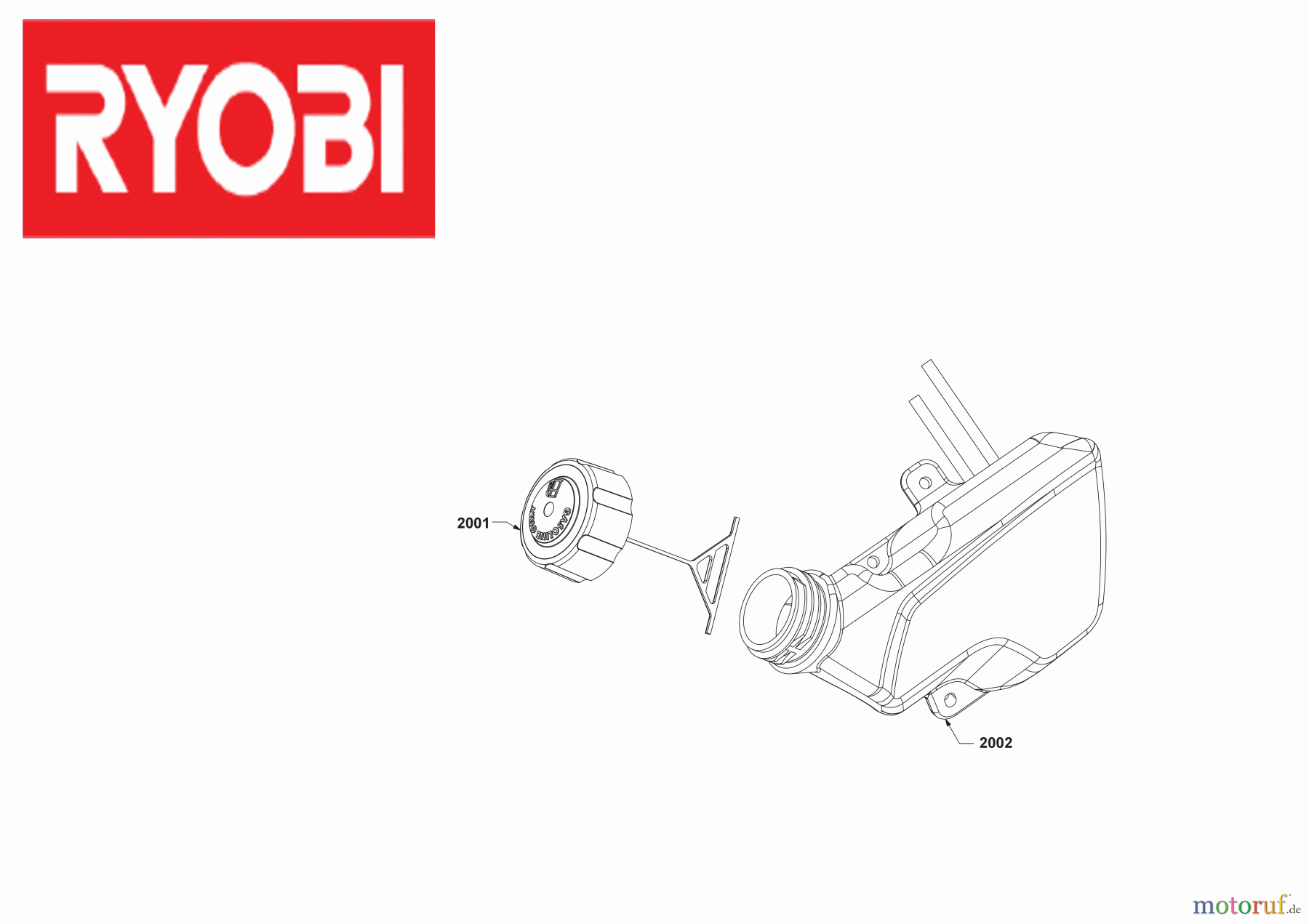 Ryobi Sensen Freischneider Benzin RBC430SBD 30 cm³ 4-Takt Motorsense mit Bikehandle-Griff 4000462075 Seite 2