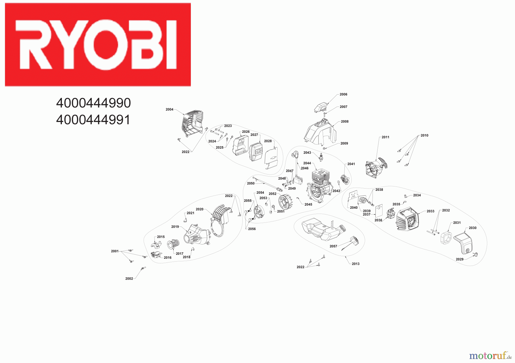 Ryobi Sensen Freischneider Benzin RBC31SBO 31 cm³ 2-Takt Motorsense mit Bikehandle-Griff 4000444991 Seite 2