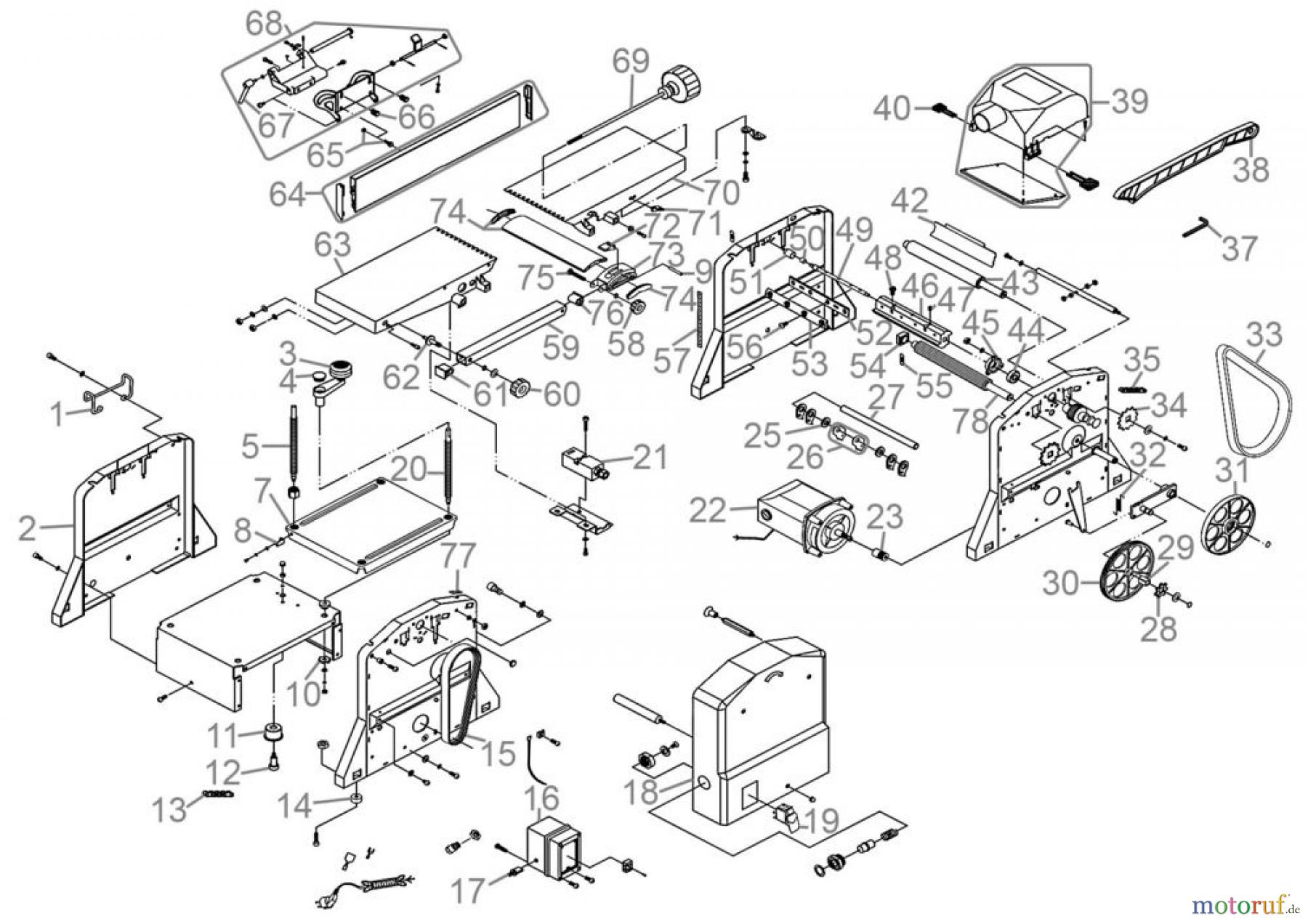 Güde Holzbearbeitung Hobelmaschinen ABRICHT- & DICKENHOBEL GADH 200 - 55440 FSL55440-01