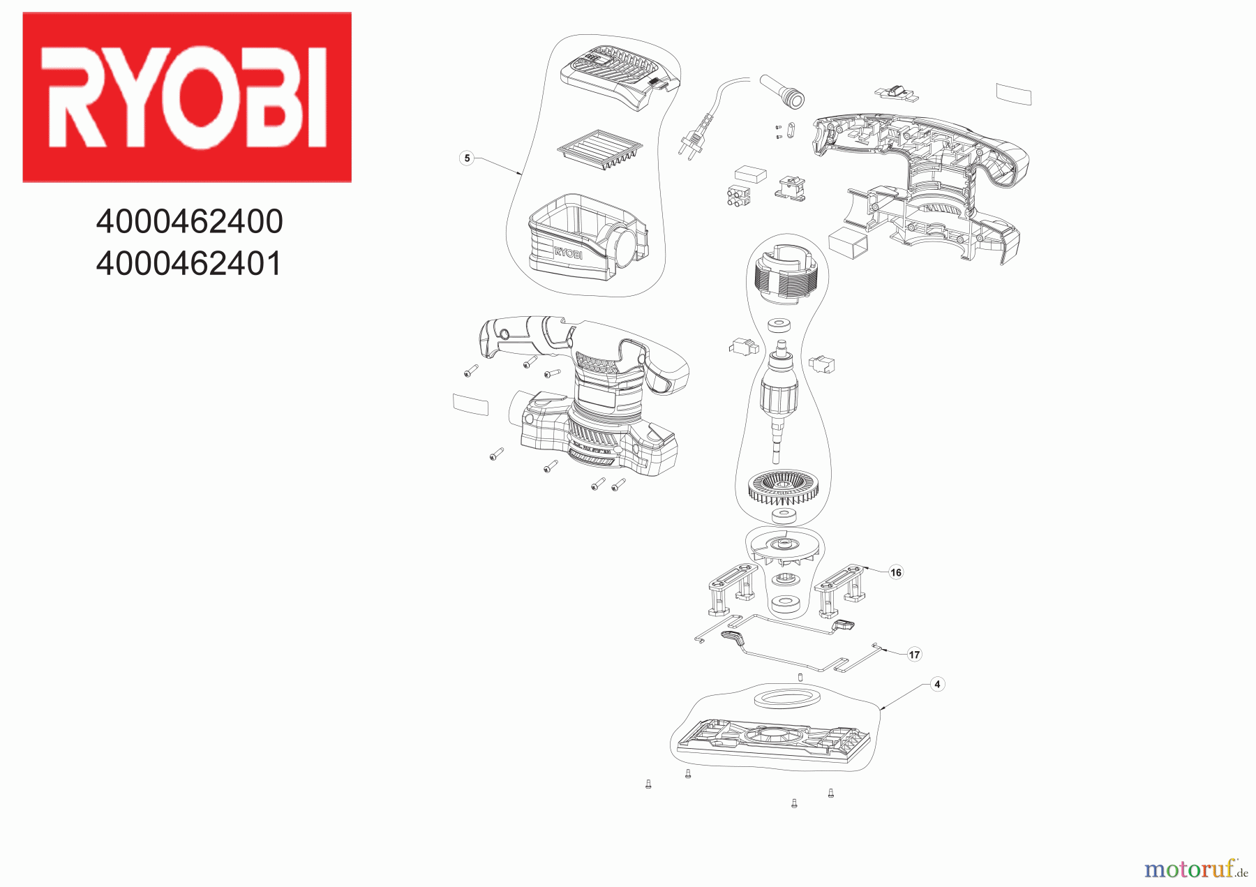 Ryobi Schleifgeräte Schwingschleifer RSS200-G 200 W Schwingschleifer Seite 1