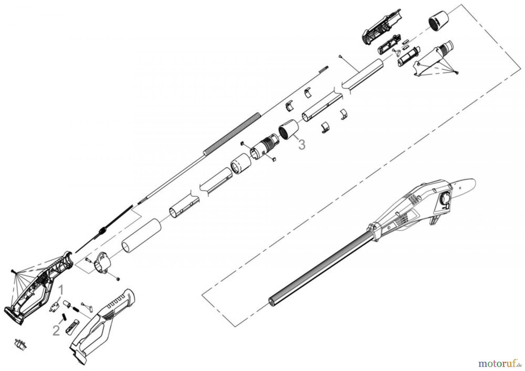 Güde Gartentechnik Astkettensägen Akku-Astsägen TELESKOP ASTKETTENSÄGE AST 18-201-05 - 58594 FSL58594-01 Seite 1