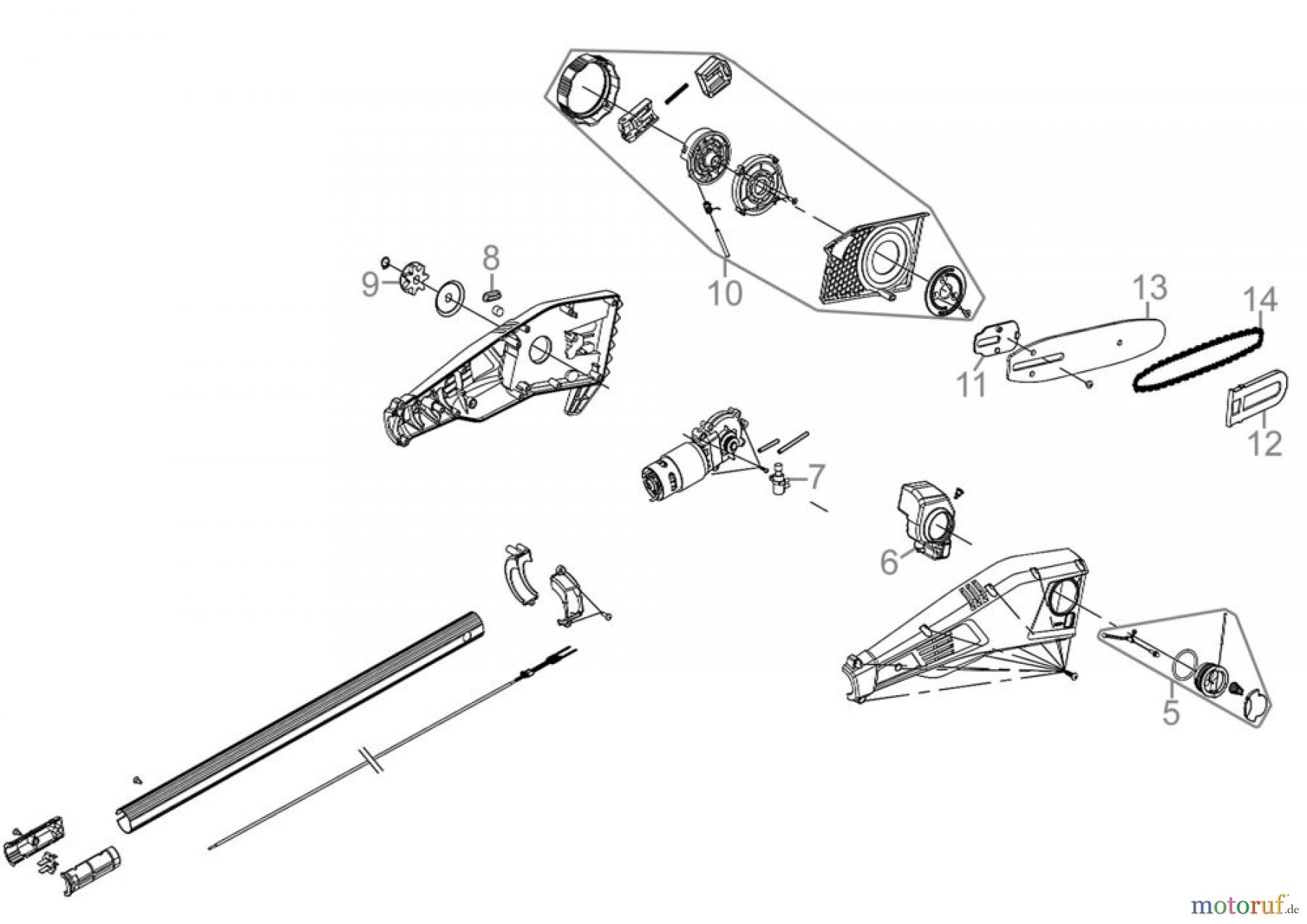 Güde Gartentechnik Astkettensägen Akku-Astsägen TELESKOP ASTKETTENSÄGE AST 18-201-05 - 58594 FSL58594-01 Seite 2
