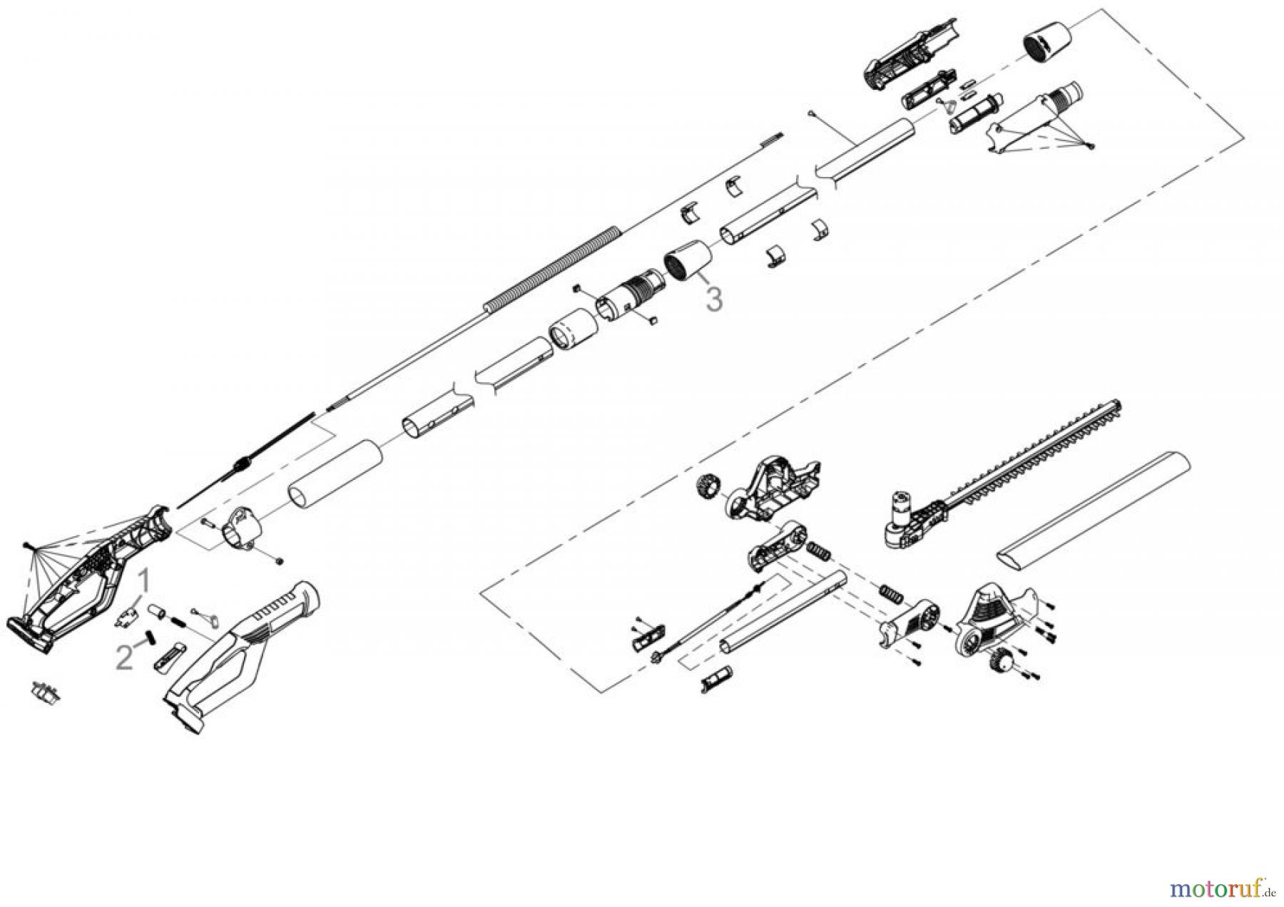 Güde Gartentechnik Heckenscheren Akku-Heckenscheren TELESKOP HECKENSCHERE HST 18-0 - 58593 FSL58593-01