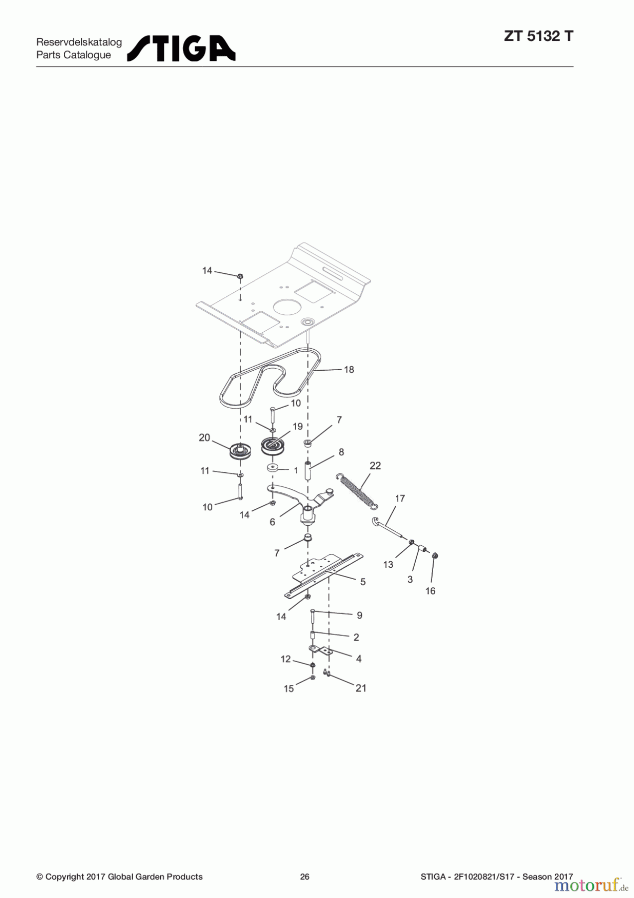  Stiga Frontmäher Baujahr 2017 Zero Turn Mowers 2017 ZT 5132 T 2F1020821/S17 - Season 2017 Transaxle Drive