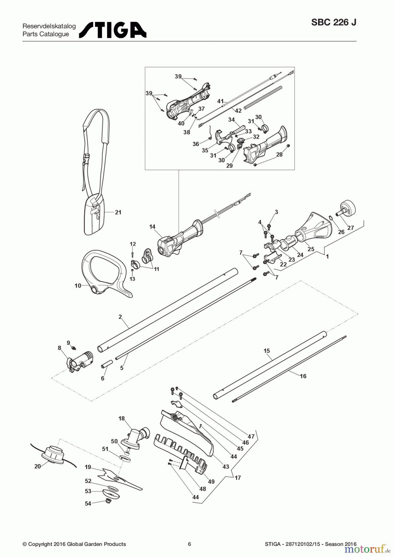 Stiga Motorsensen, Trimmer Baujahr 2017 Benzin 2017 SBC 226 J 287120102/15 - Season 2017 Transmission