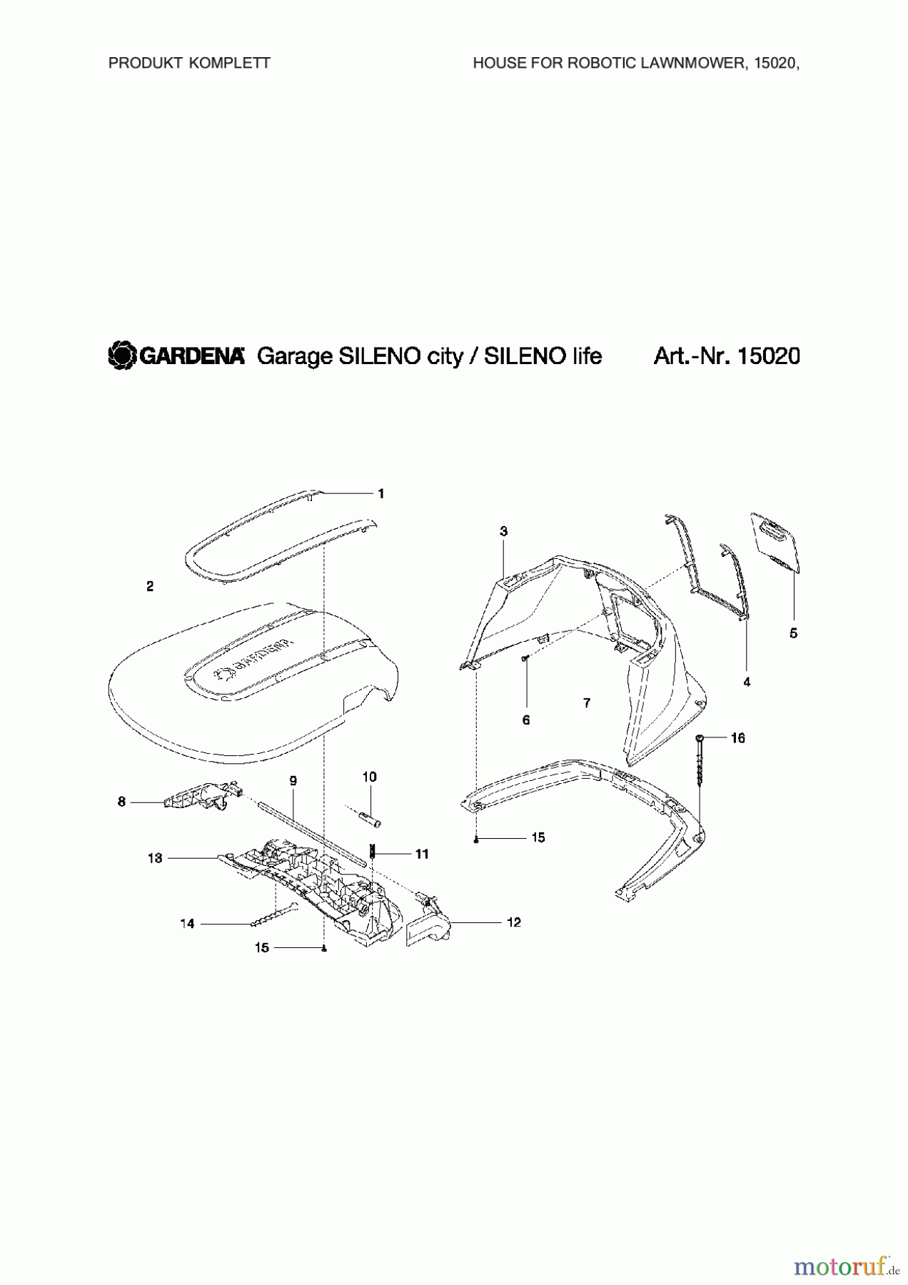  Gardena Mähroboter HOUSE FOR ROBOTIC LAWNMOWER HOUSE FOR ROBOTIC LAWNMOWER, 15020