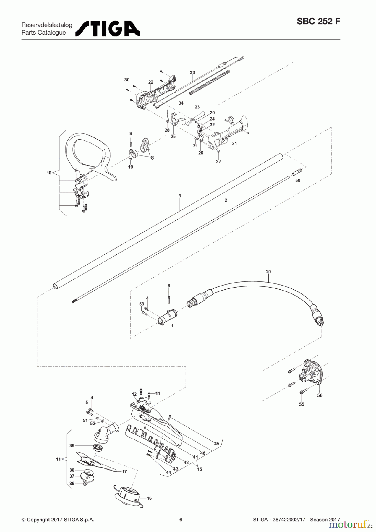 Stiga Motorsensen, Trimmer Baujahr 2017 Benzin 2017 SBC 252 F 287422002/17 - Season 2017 Transmission