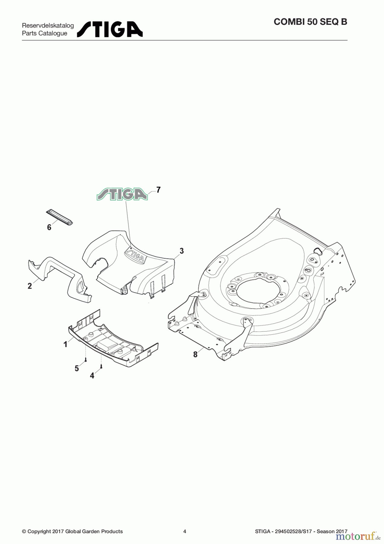  Stiga Rasenmäher Baujahr 2017 Benzin Mit Antrieb 2017 COMBI 50 SEQ B 294502528/S17 - Season 2017 Mask