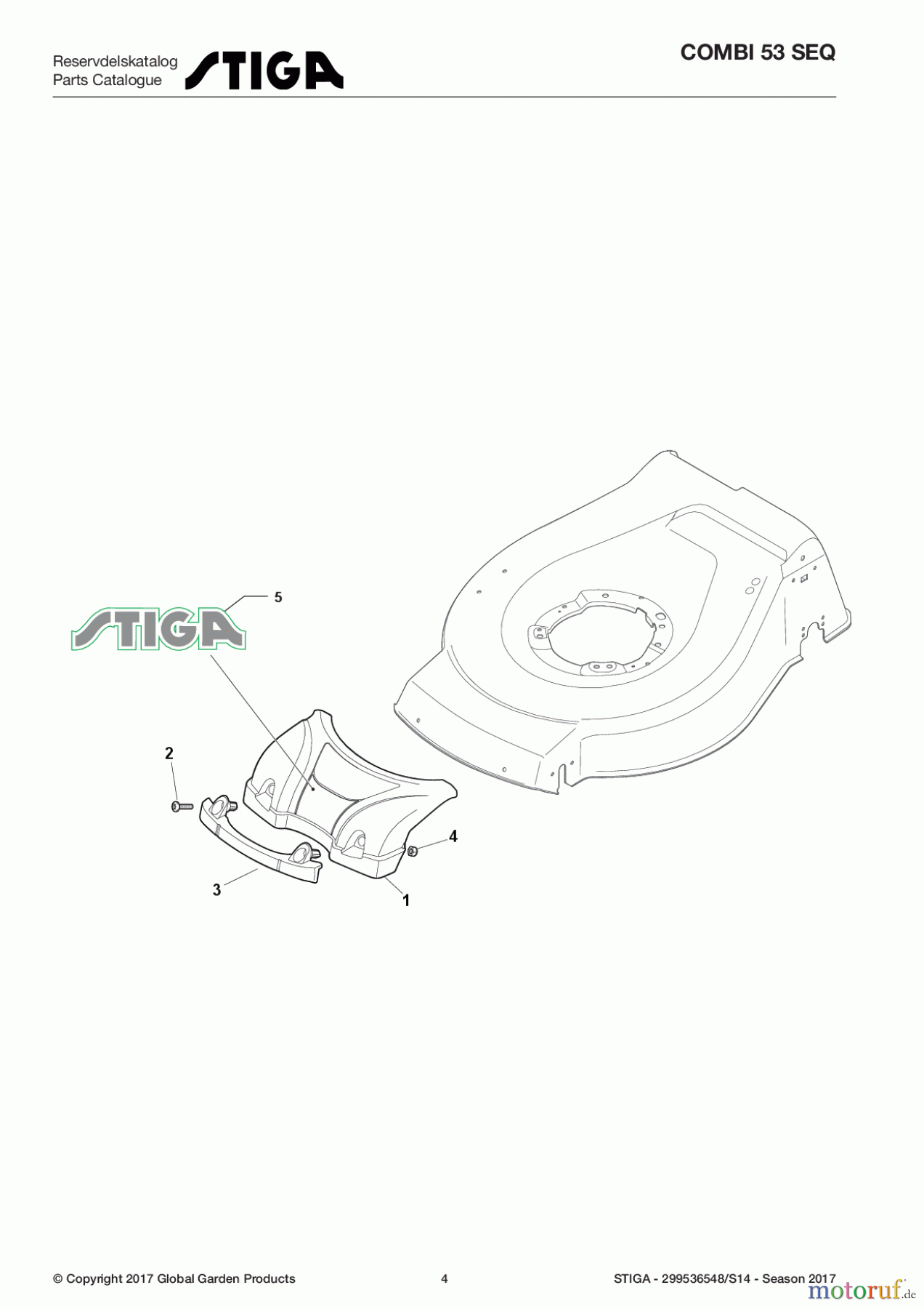 Stiga Rasenmäher Baujahr 2017 Benzin Mit Antrieb 2017 COMBI 53 SEQ 299536548/S14 - Season 2017 Mask