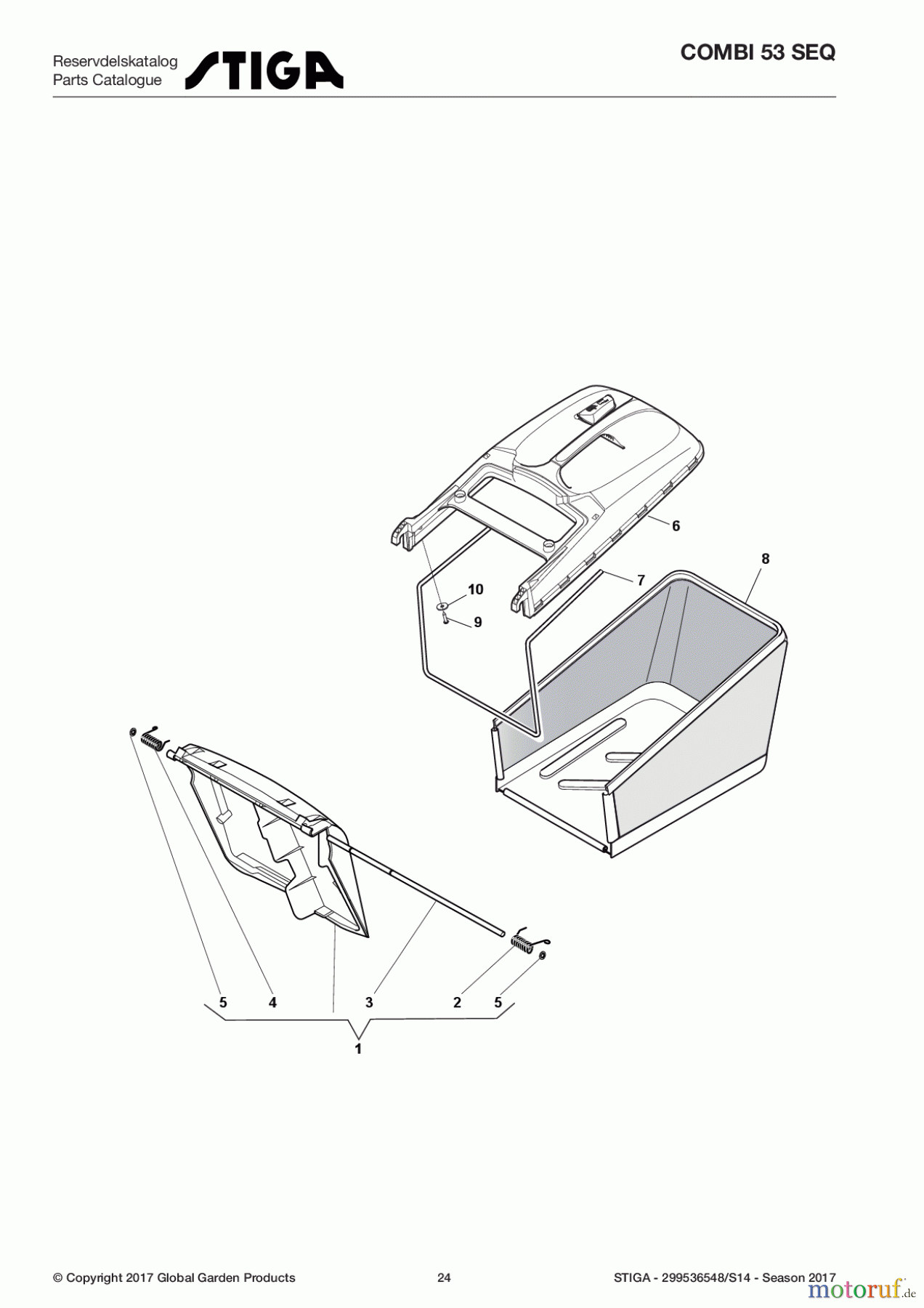  Stiga Rasenmäher Baujahr 2017 Benzin Mit Antrieb 2017 COMBI 53 SEQ 299536548/S14 - Season 2017 Grass-Catcher