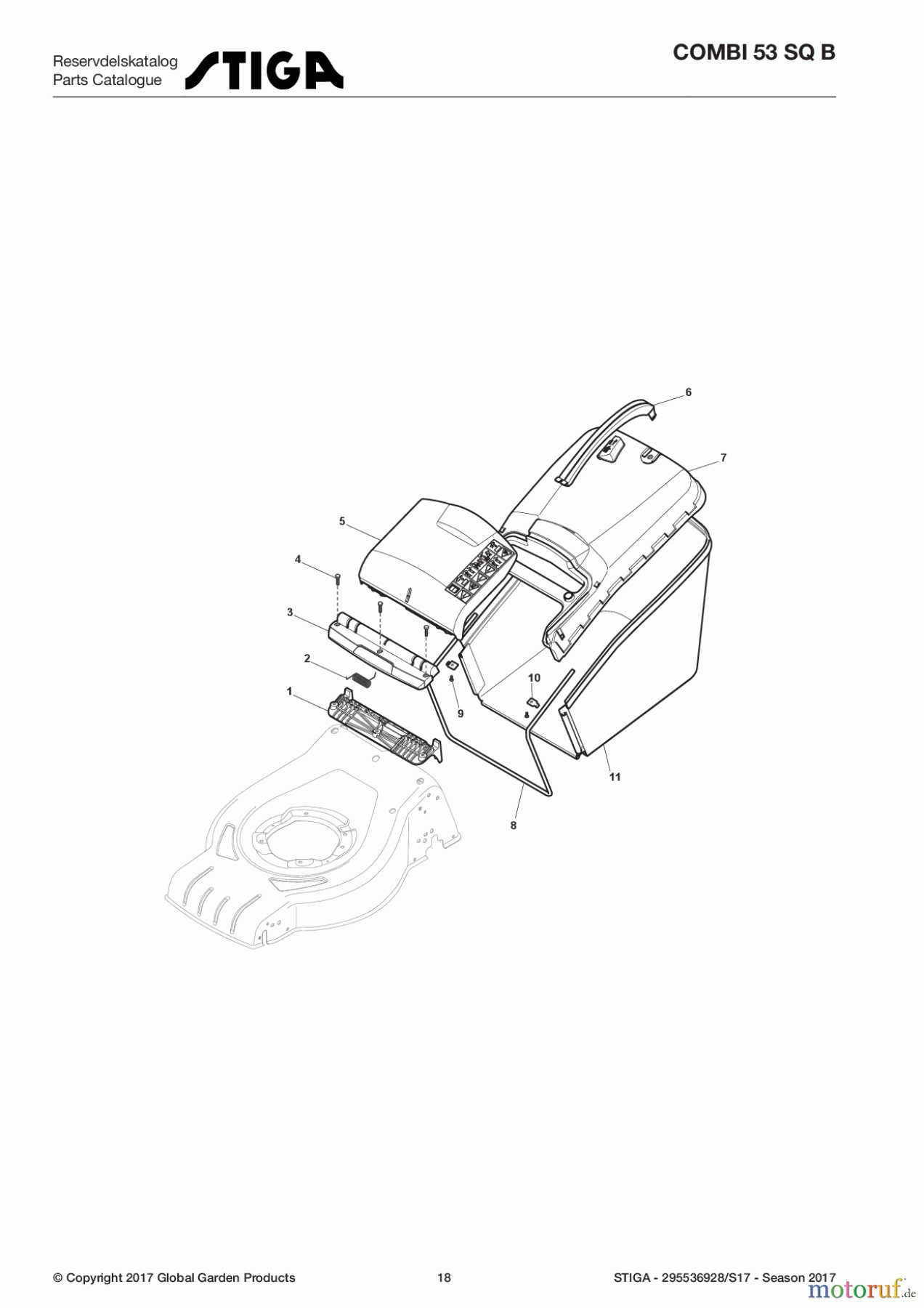 Stiga Rasenmäher Baujahr 2017 Benzin Mit Antrieb 2017 COMBI 53 SQ B 295536928/S17 - Season 2017 Grass-Catcher