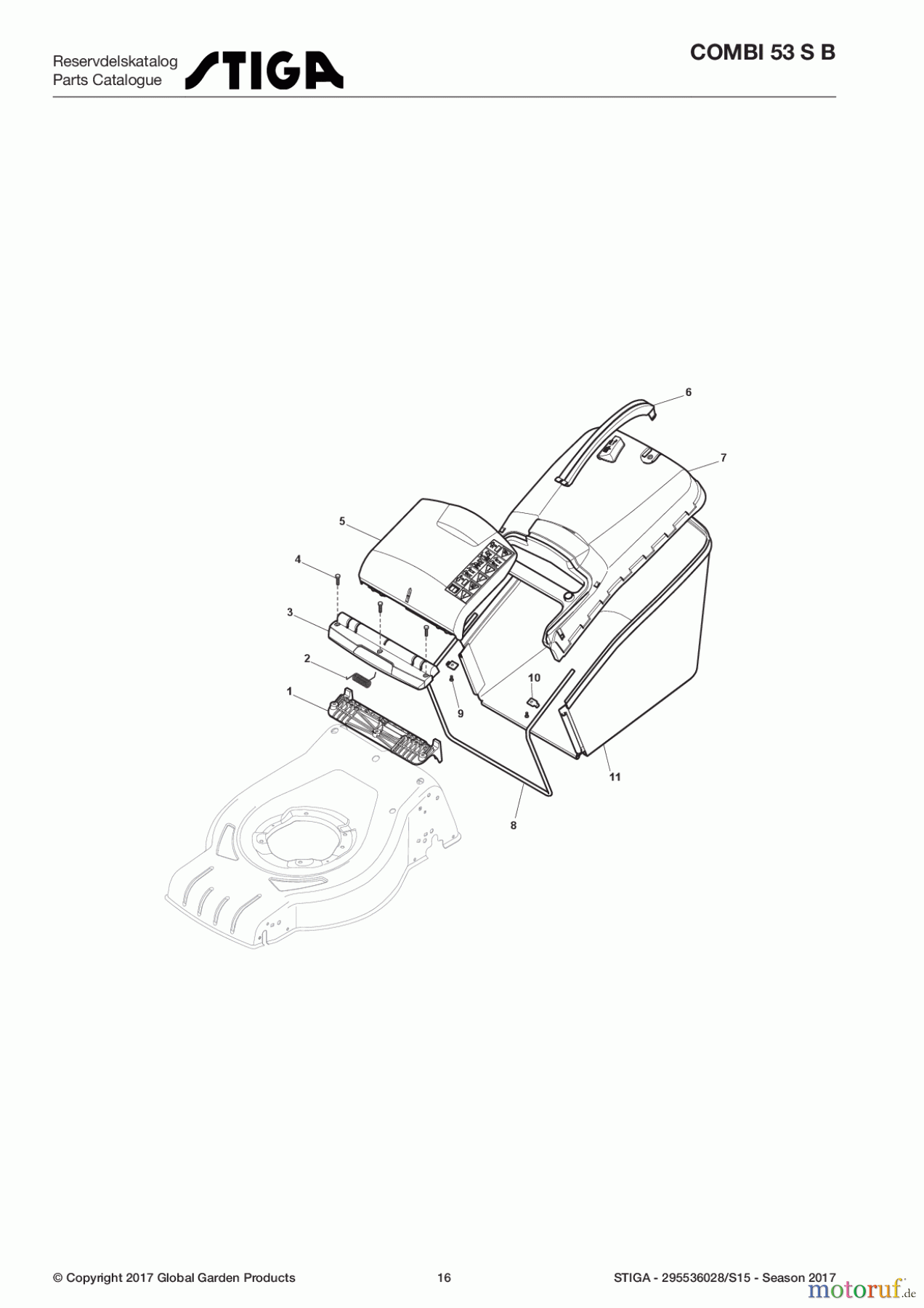 Stiga Rasenmäher Baujahr 2017 Benzin Mit Antrieb 2017 COMBI 53 S B 295536028/S15 - Season 2017 Grass-Catcher