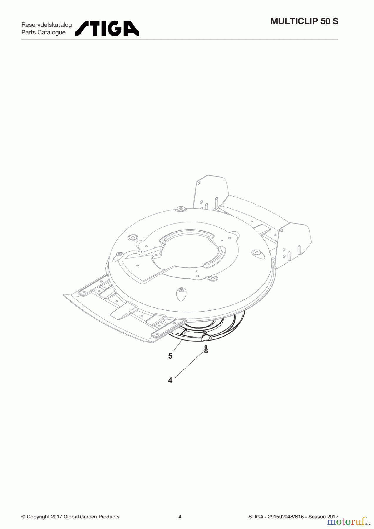  Stiga Rasenmäher Baujahr 2017 Benzin Mit Antrieb 2017 MULTICLIP 50 S 291502048/S16 - Season 2017 Protection, Belt