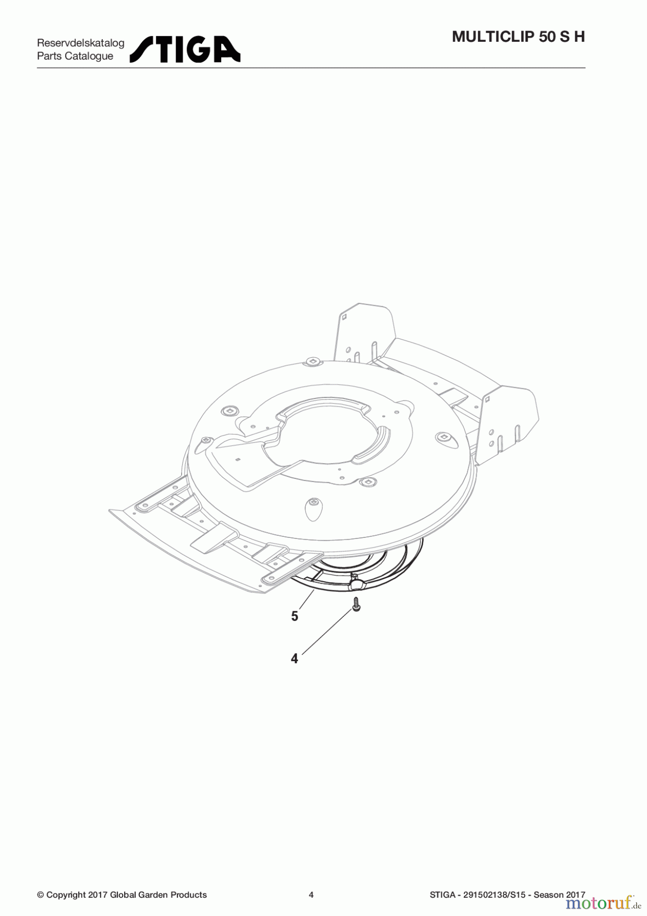Stiga Rasenmäher Baujahr 2017 Benzin Mit Antrieb 2017 MULTICLIP 50 S H 291502138/S15 - Season 2017 Protection, Belt