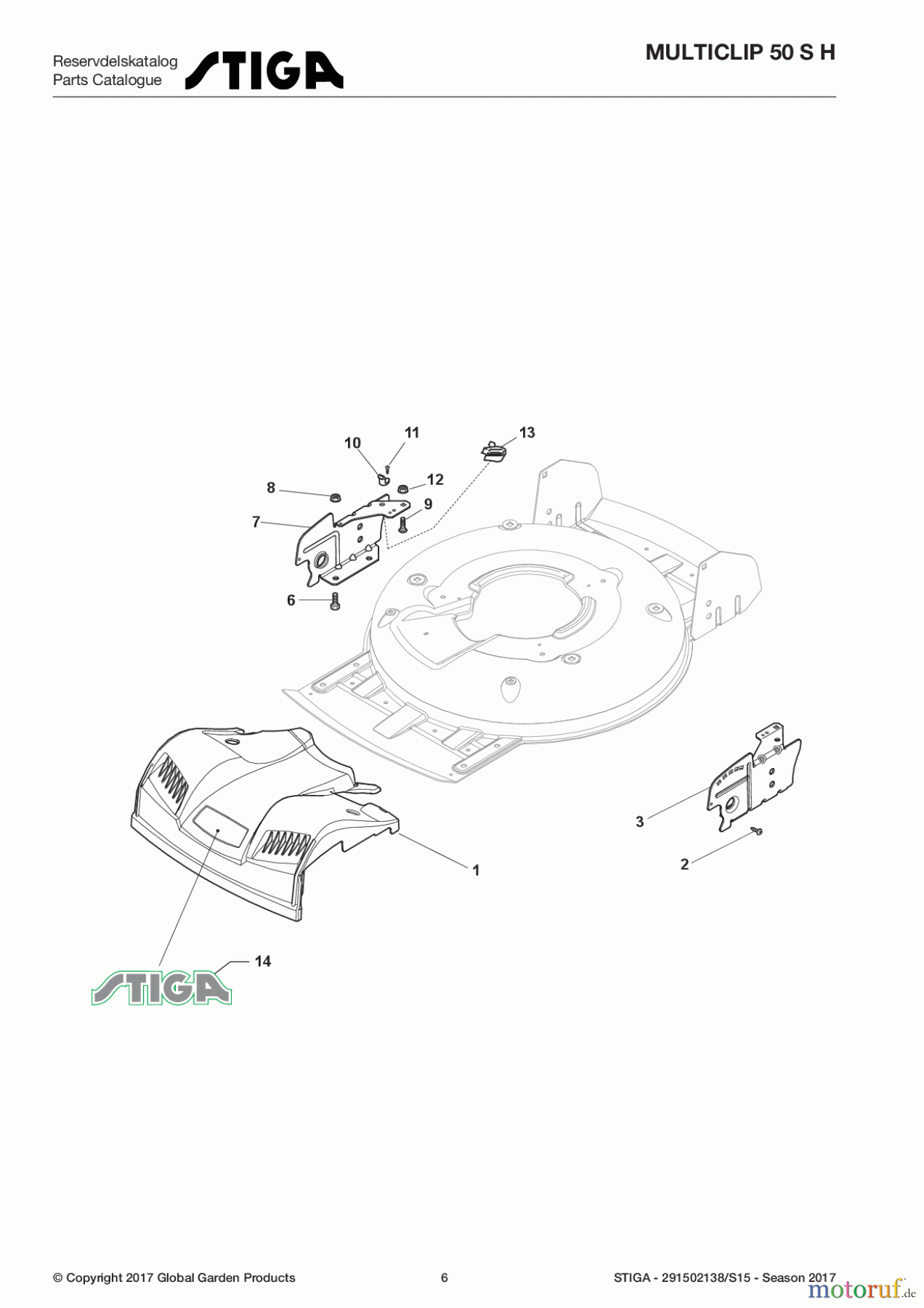 Stiga Rasenmäher Baujahr 2017 Benzin Mit Antrieb 2017 MULTICLIP 50 S H 291502138/S15 - Season 2017 Mask