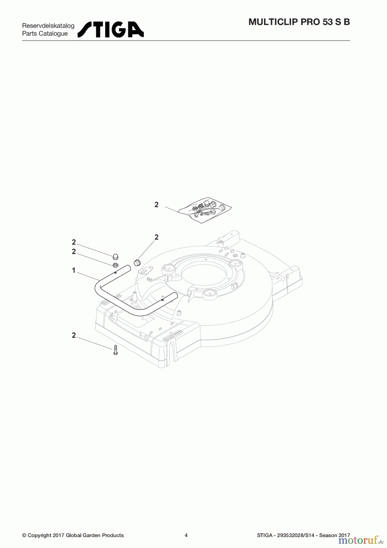 Stiga Rasenmäher Baujahr 2017 Benzin Mit Antrieb 2017 MULTICLIP PRO 53 S B 293532028/S14 - Season 2017 Mask