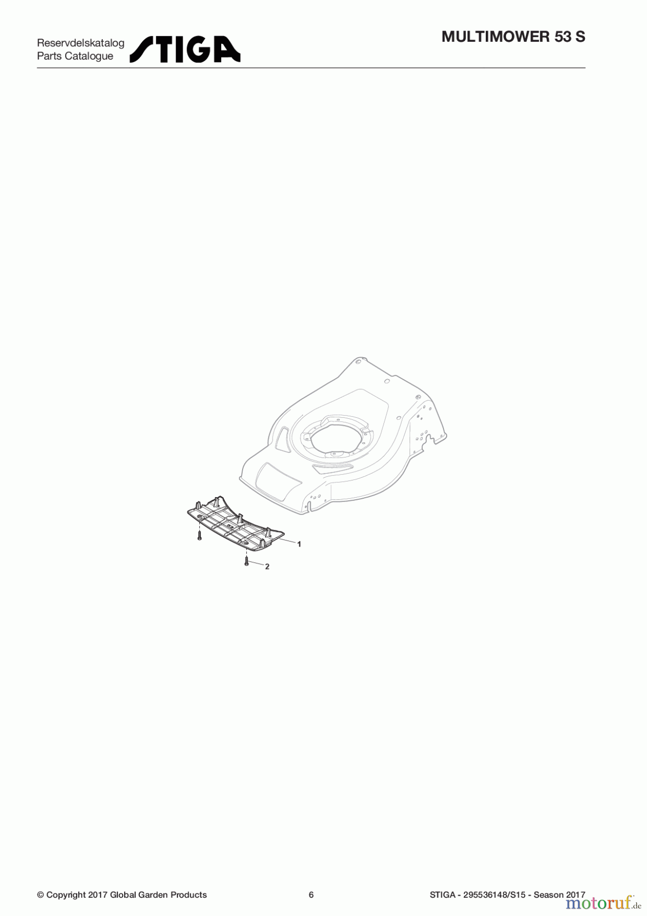 Stiga Rasenmäher Baujahr 2017 Benzin Mit Antrieb 2017 MULTIMOWER 53 S 295536148/S15 - Season 2017 Mask